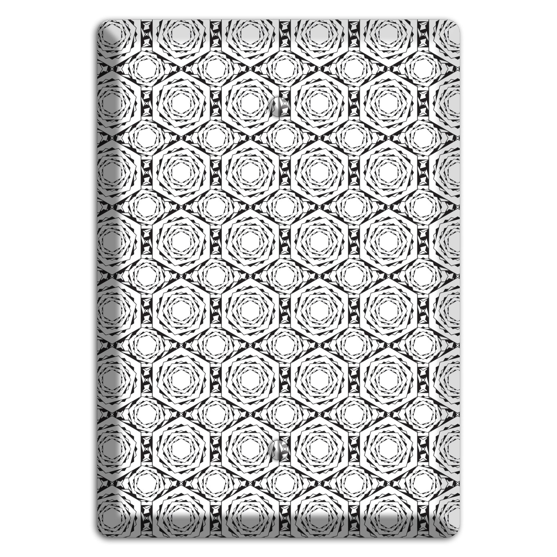 Overlay Hexagon Rotation Repeat Blank Wallplate