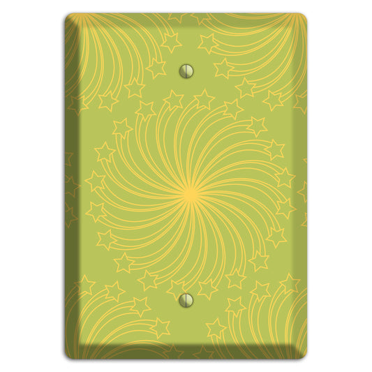 Multi Lime Star Swirl Blank Wallplate