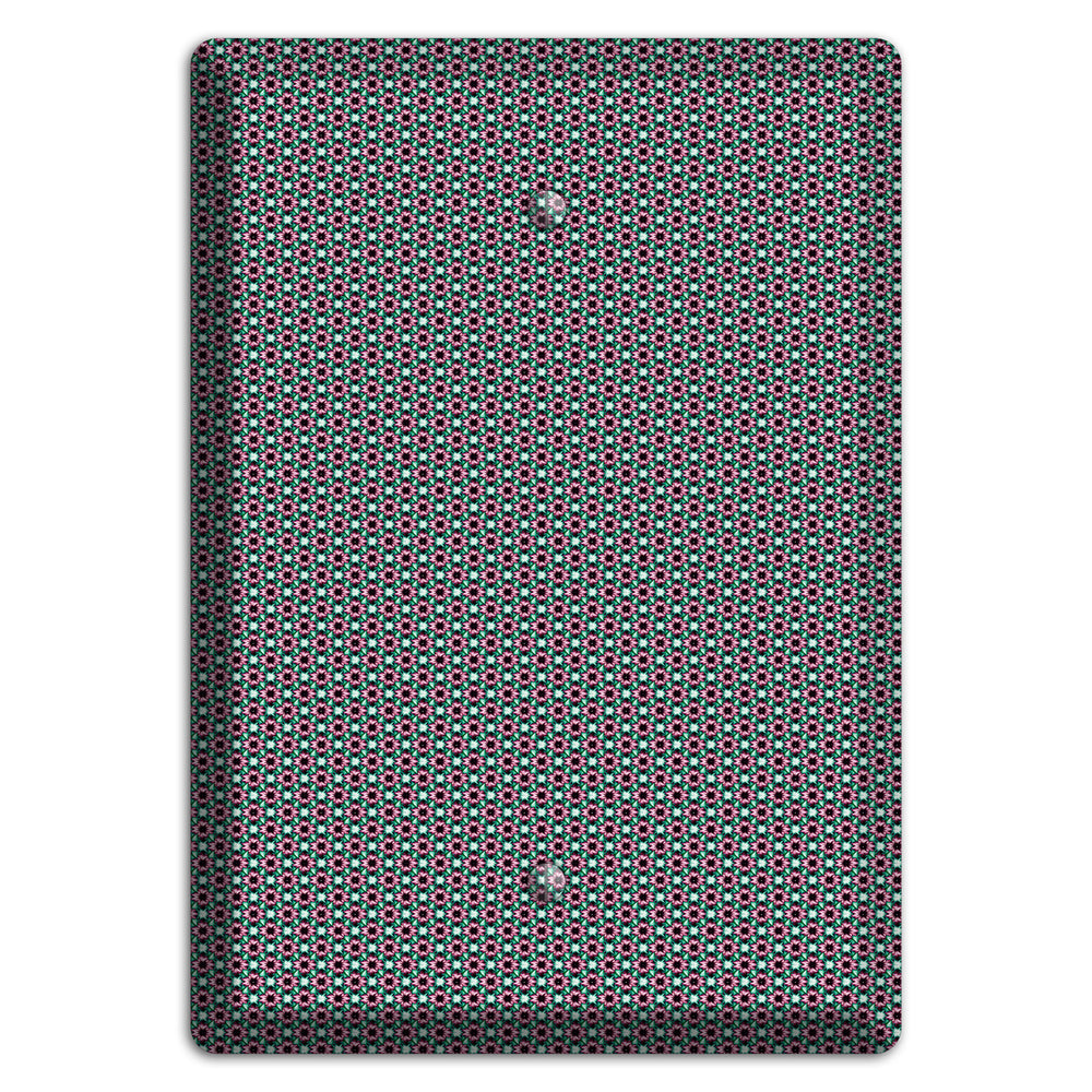 Green Red Grey Geometric Blank Wallplate