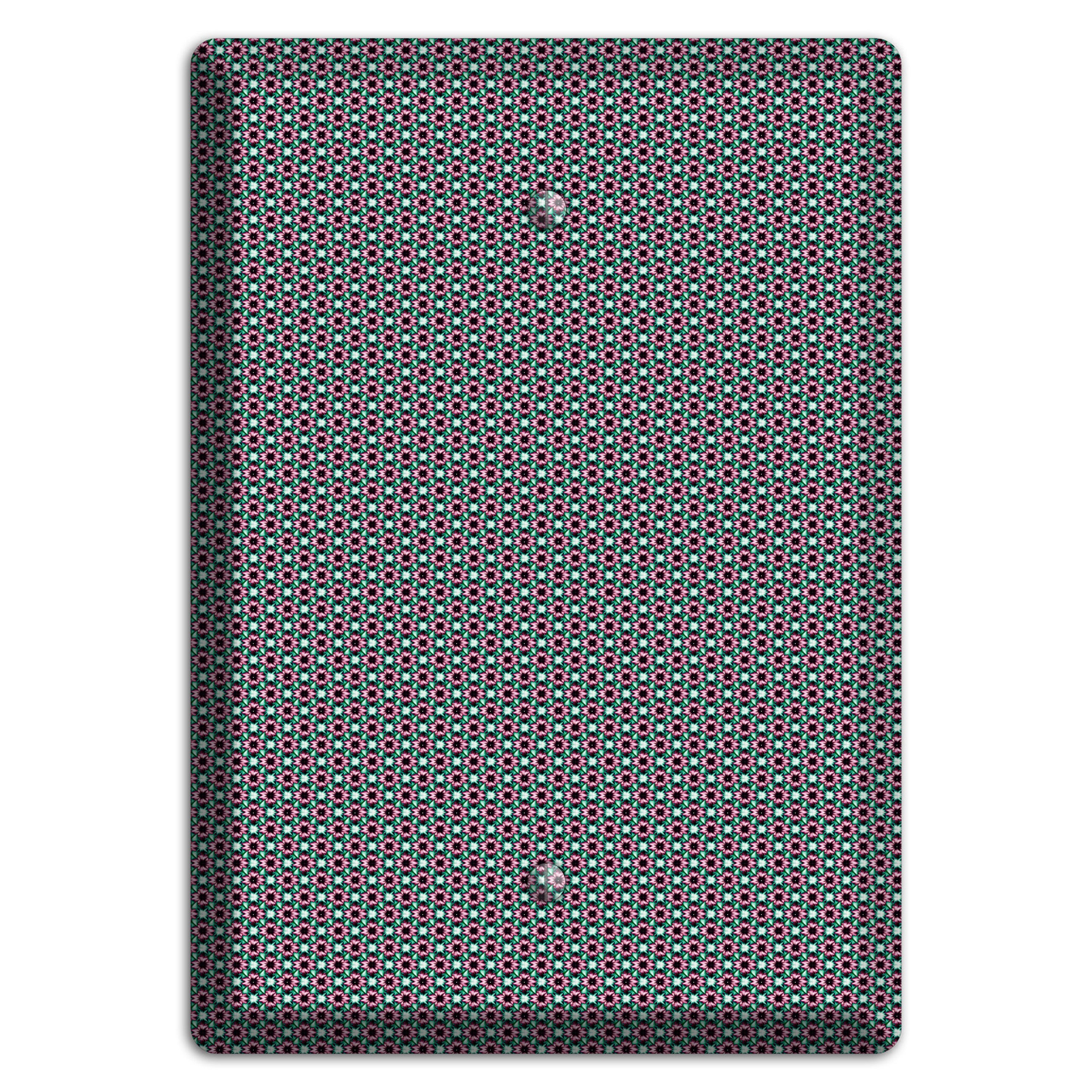 Green Red Grey Geometric Blank Wallplate