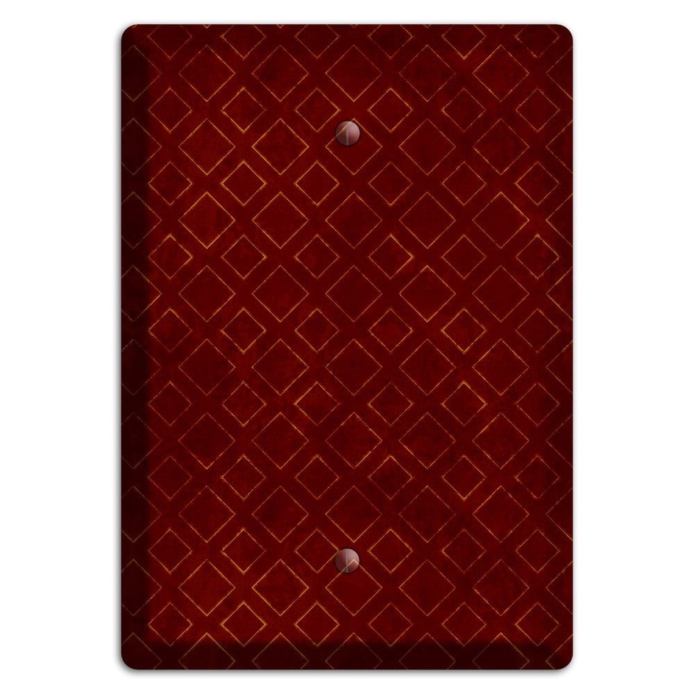Maroon Diamonds Blank Wallplate