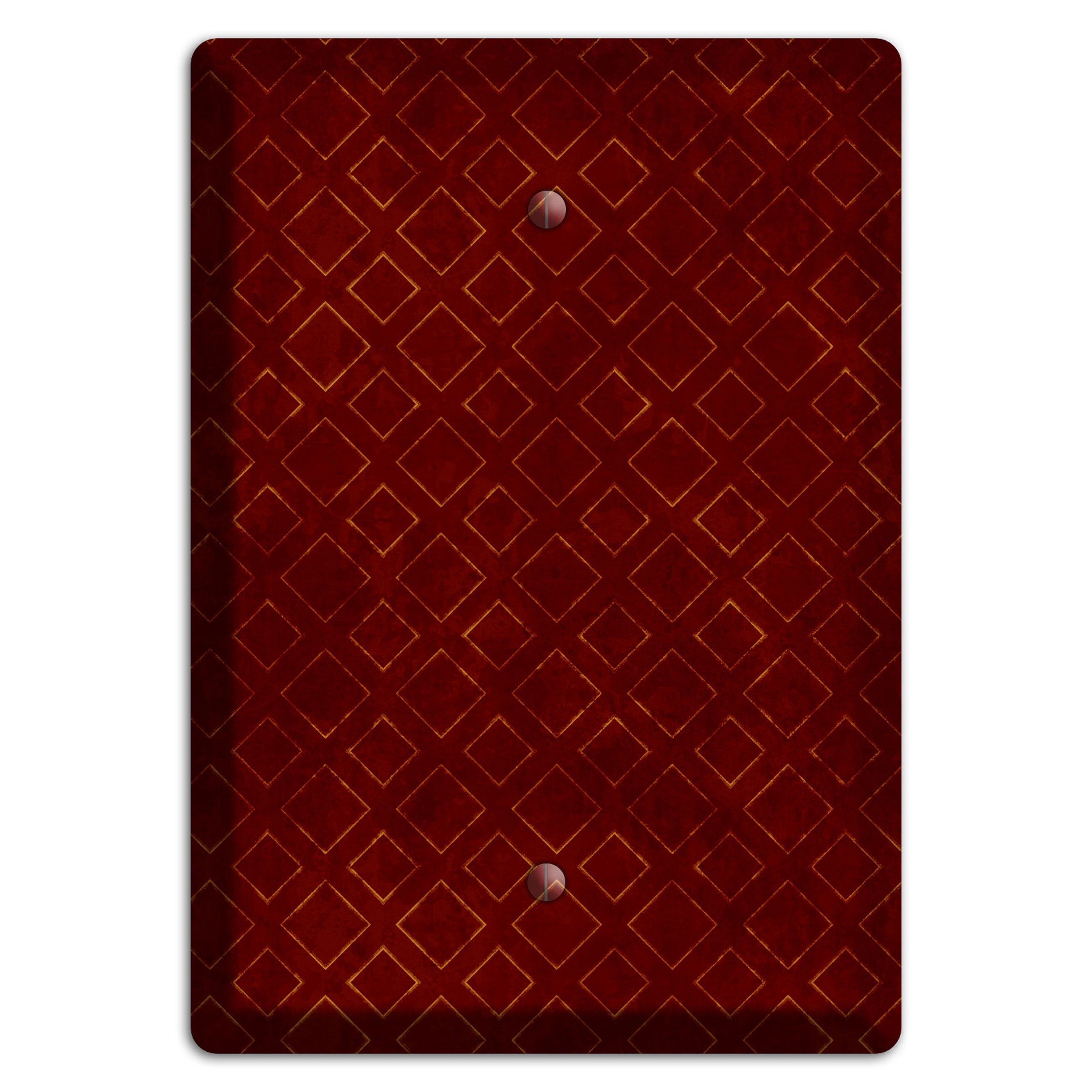 Maroon Diamonds Blank Wallplate