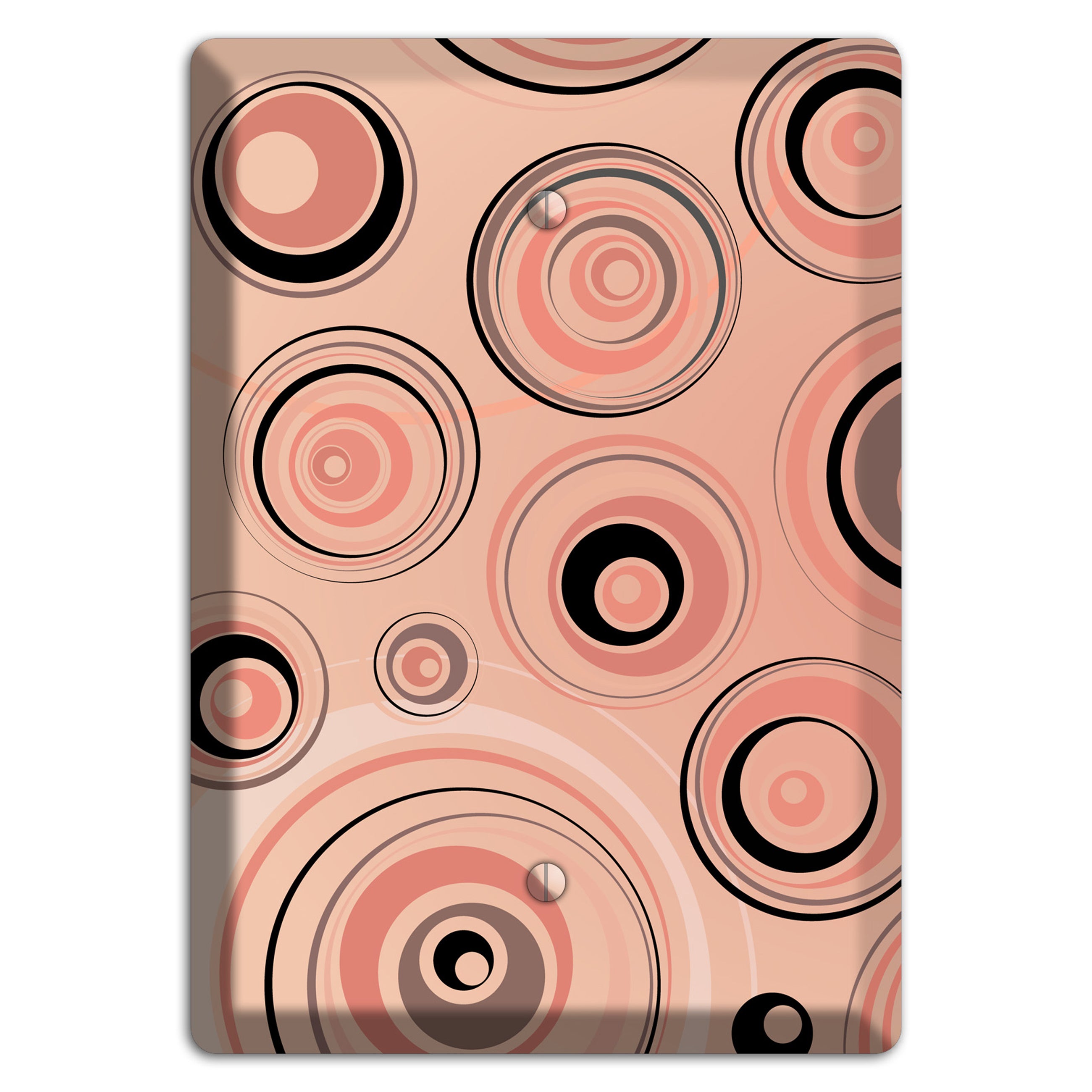 Salmon Circles Blank Wallplate
