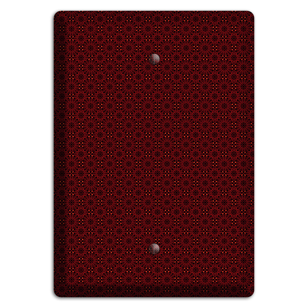 Maroon Checkered Foulard Blank Wallplate