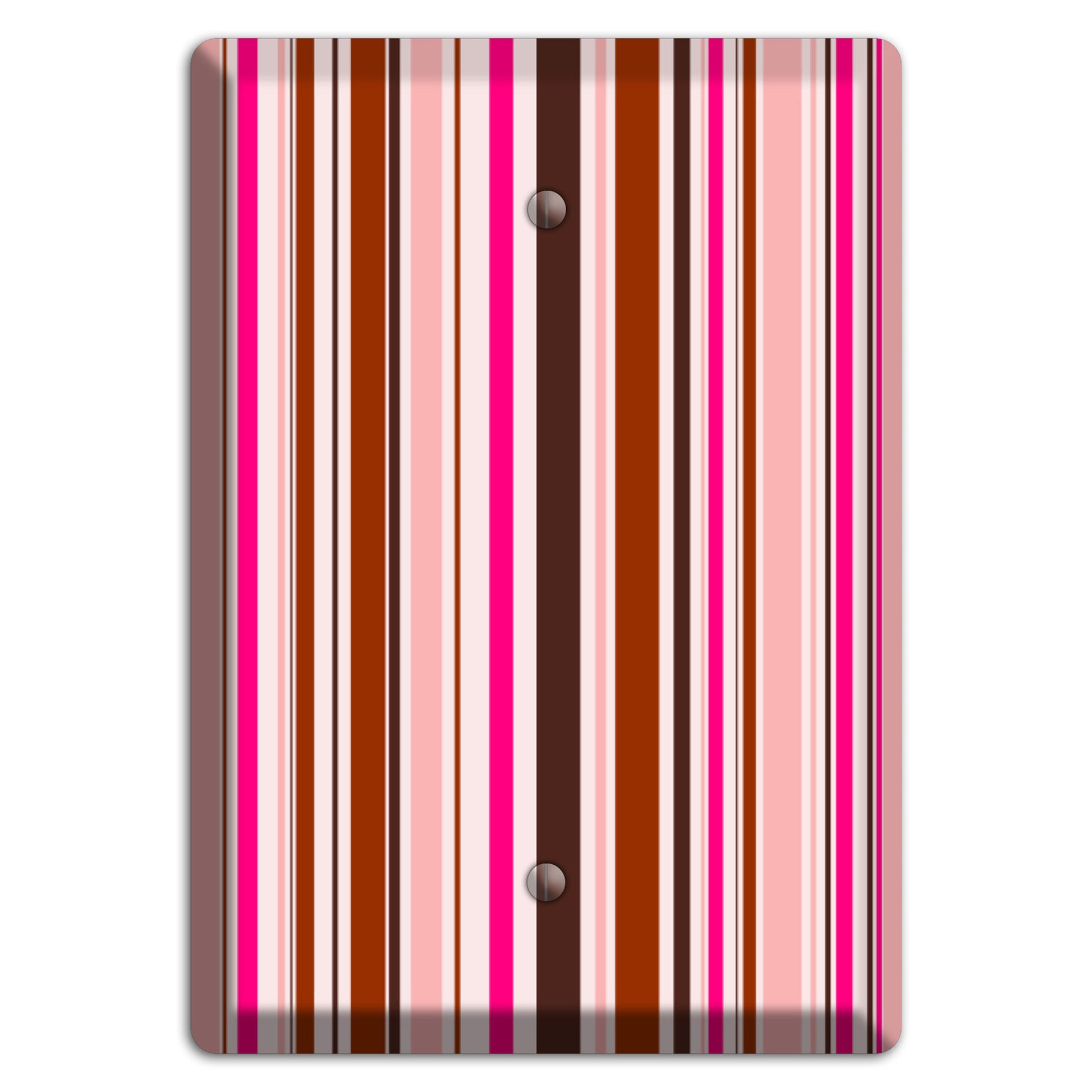 Pink Stripes Blank Wallplate