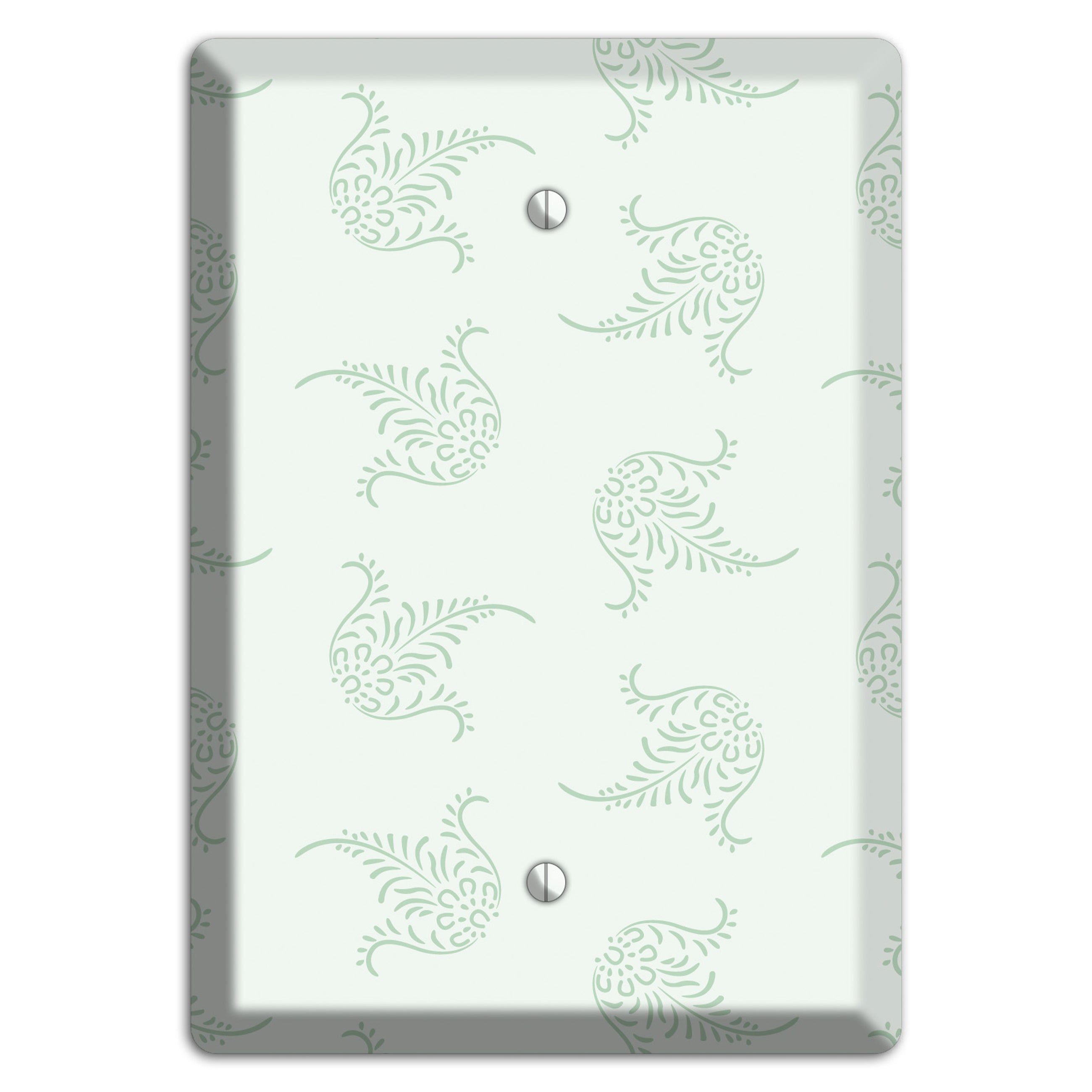 Mint Trefoil Cartouche Blank Wallplate
