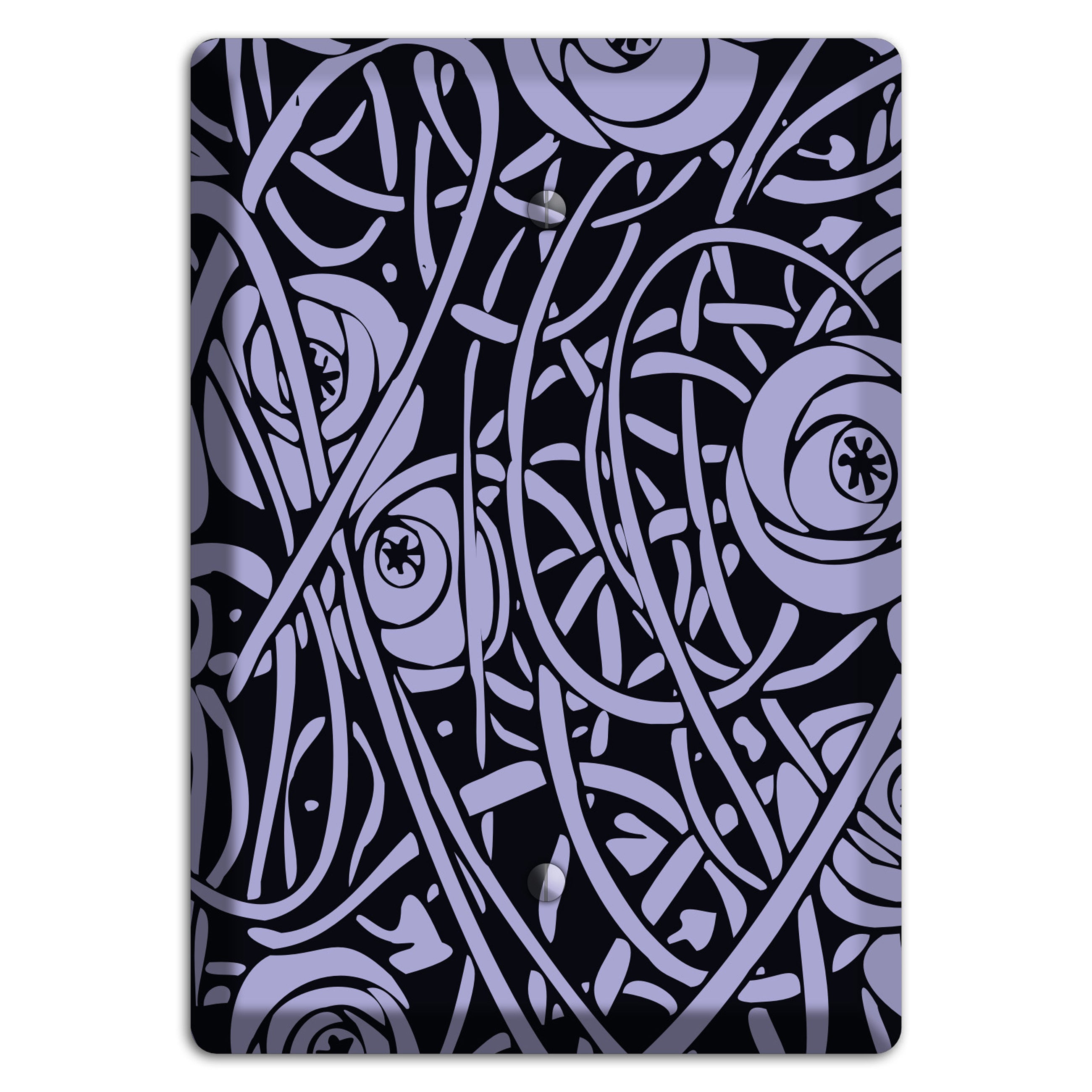 Lilac Deco Floral Blank Wallplate