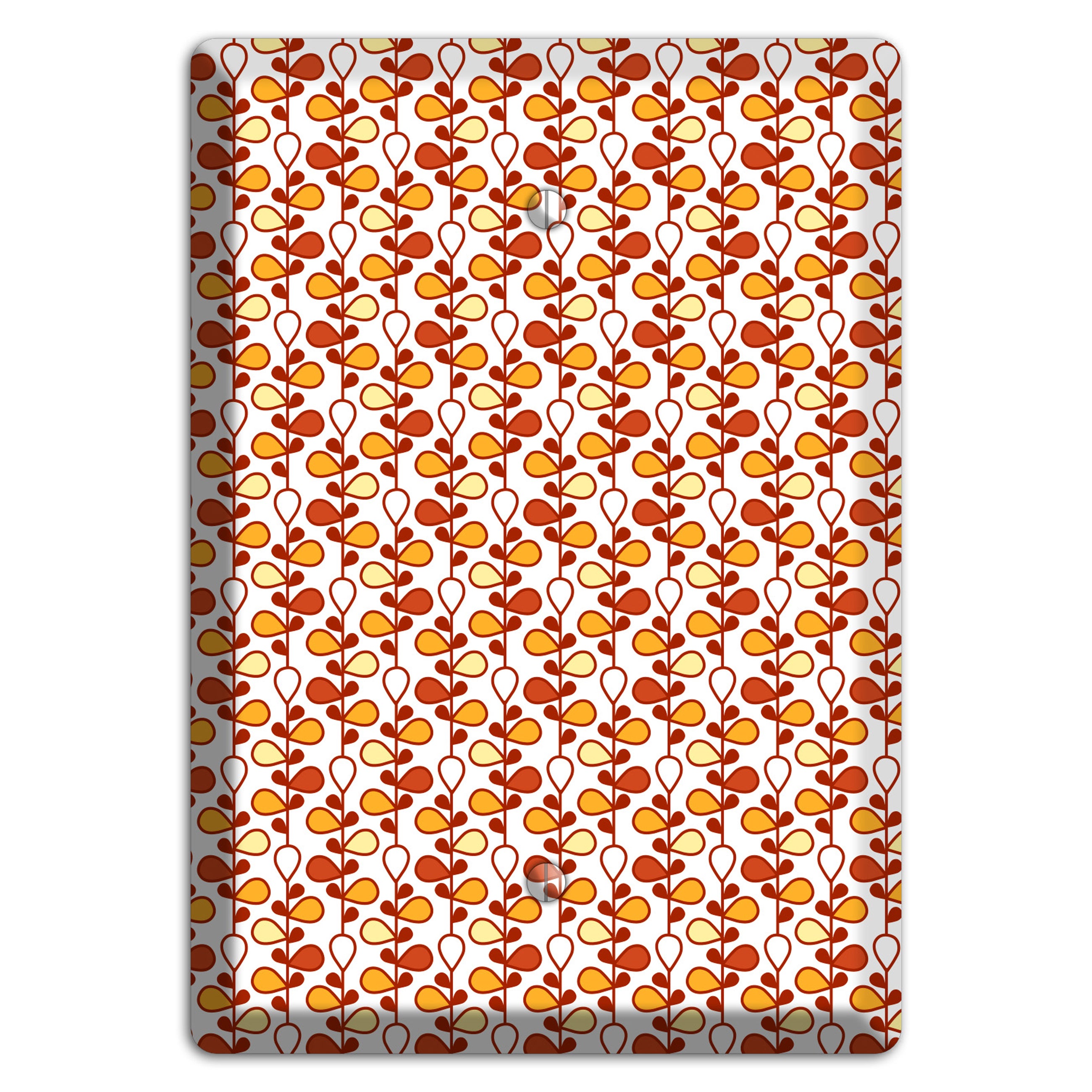 White Teardrop Vine Blank Wallplate