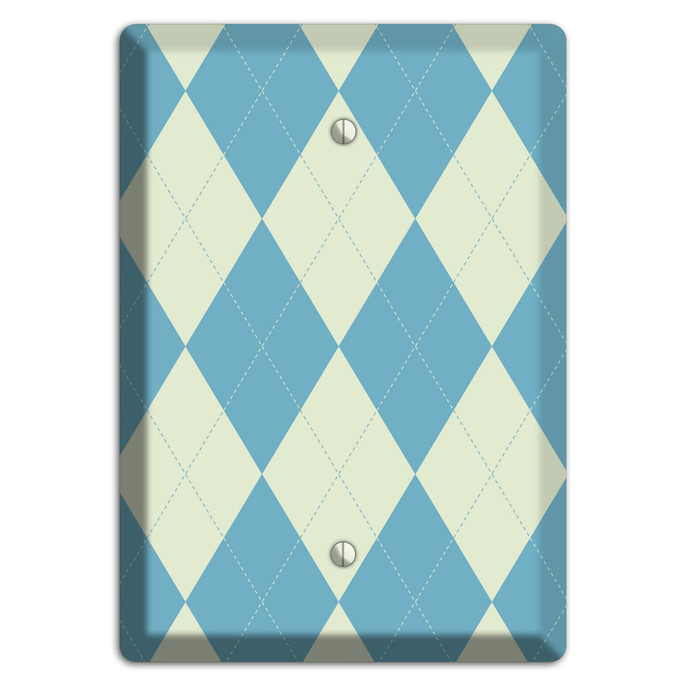 Mustard and Black Plaid Blank Wallplate