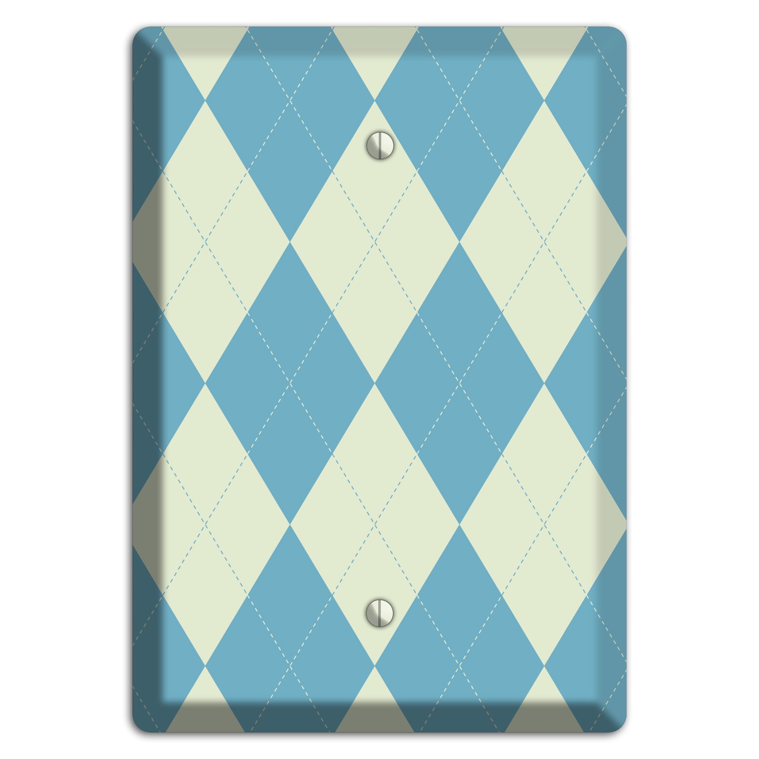 Mustard and Black Plaid Blank Wallplate
