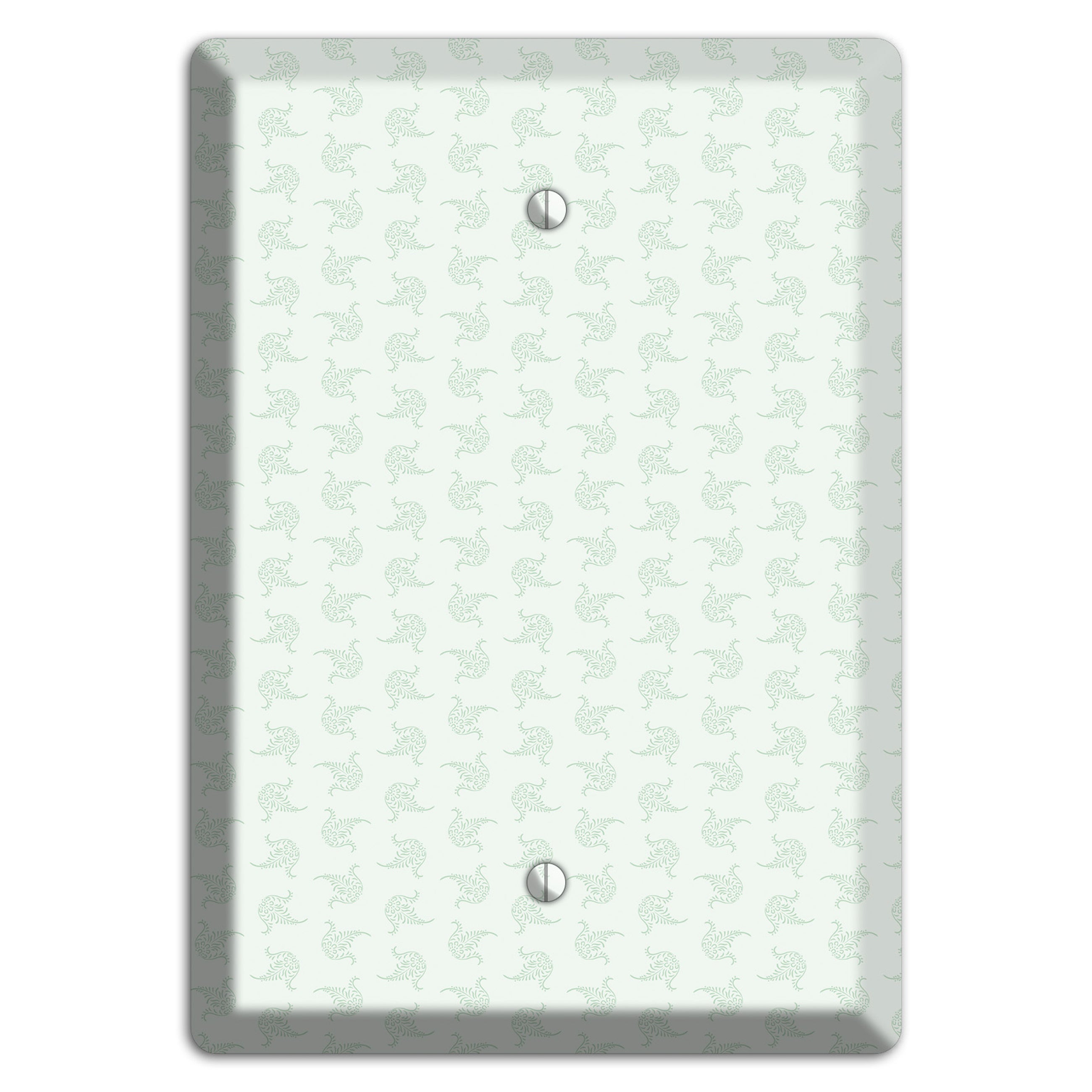 Mint Tiny Trefoil Cartouche Blank Wallplate