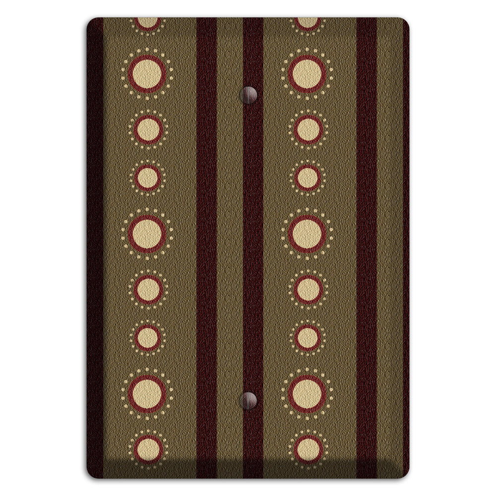 Multi Brown Suzani Blank Wallplate