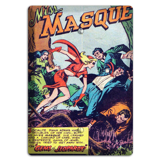 Miss Masque Vintage Comics Blank Wallplate