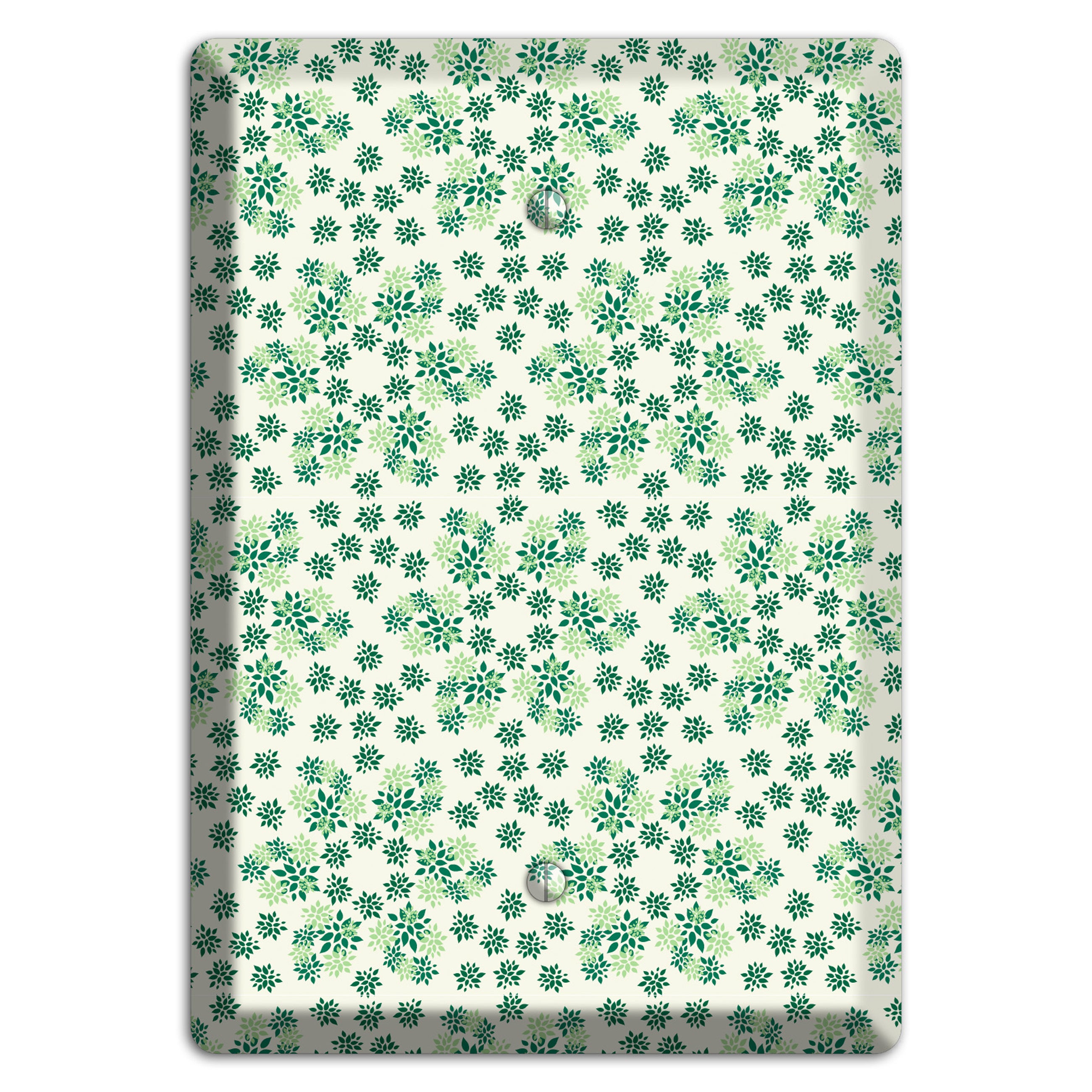 Multi Green Calico Blank Wallplate
