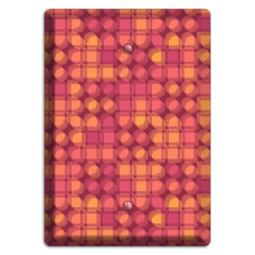 Coral Grunge Circles Blank Wallplate
