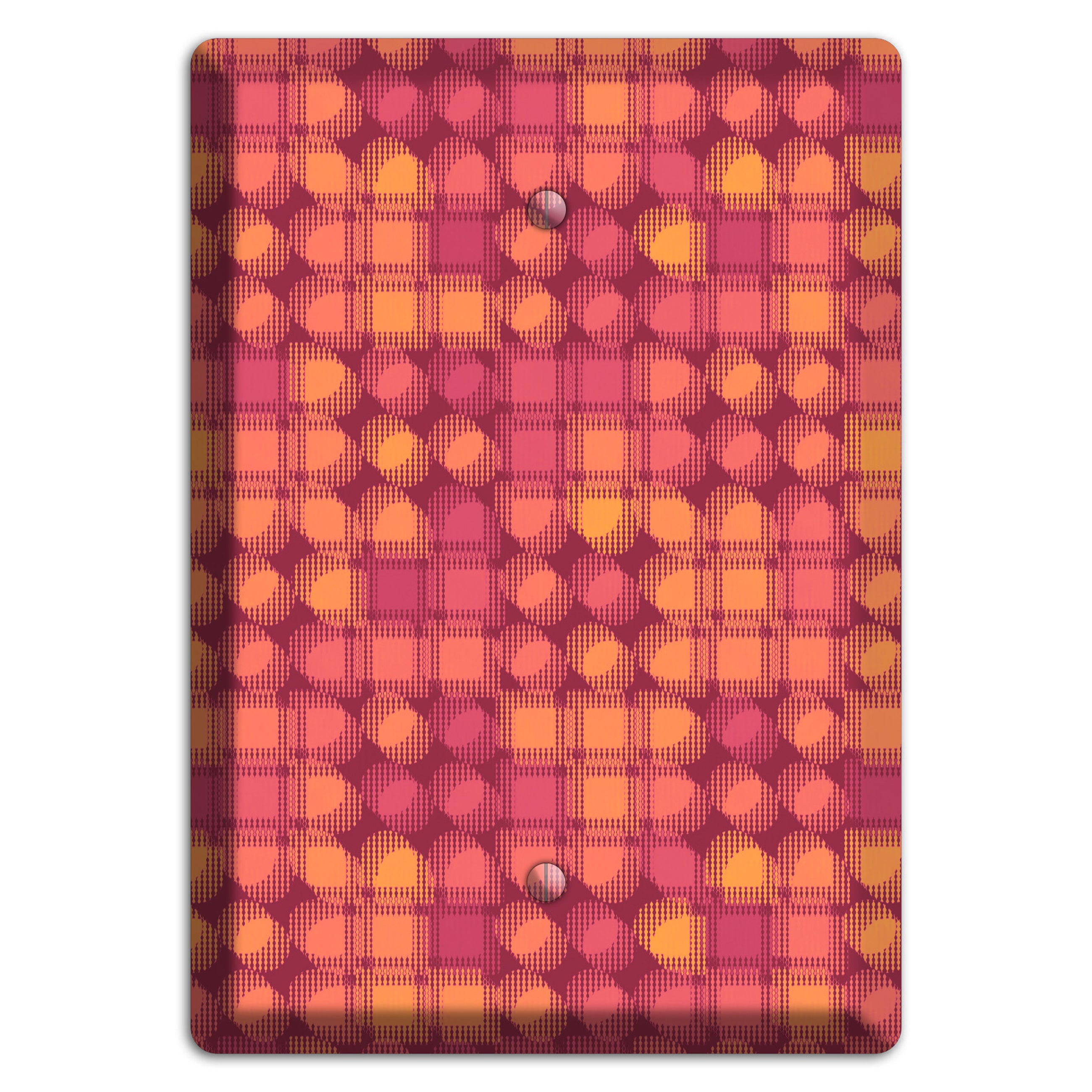 Coral Grunge Circles Blank Wallplate