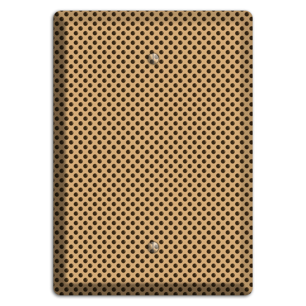 Beige with Brown Polka Dots Blank Wallplate