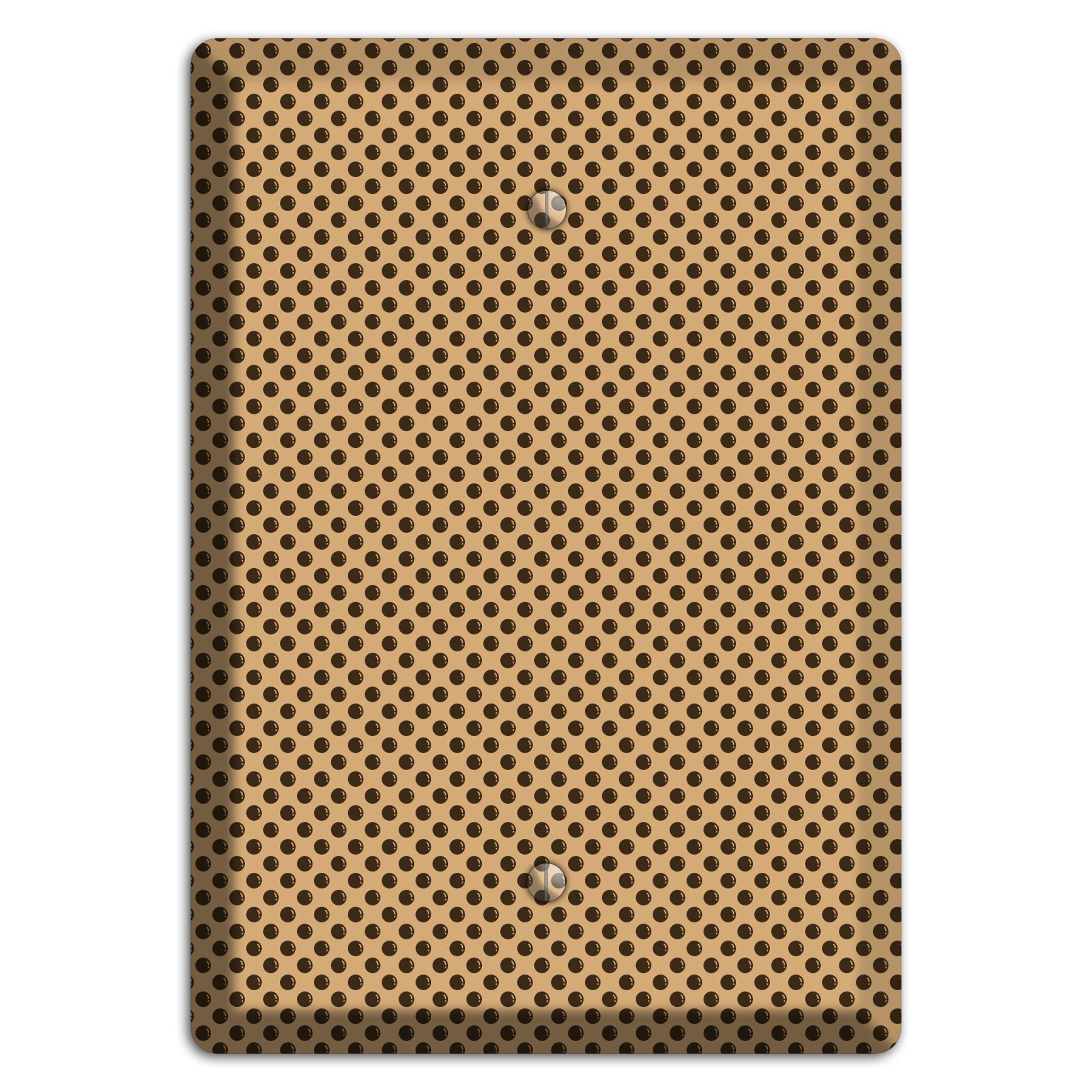 Beige with Brown Polka Dots Blank Wallplate