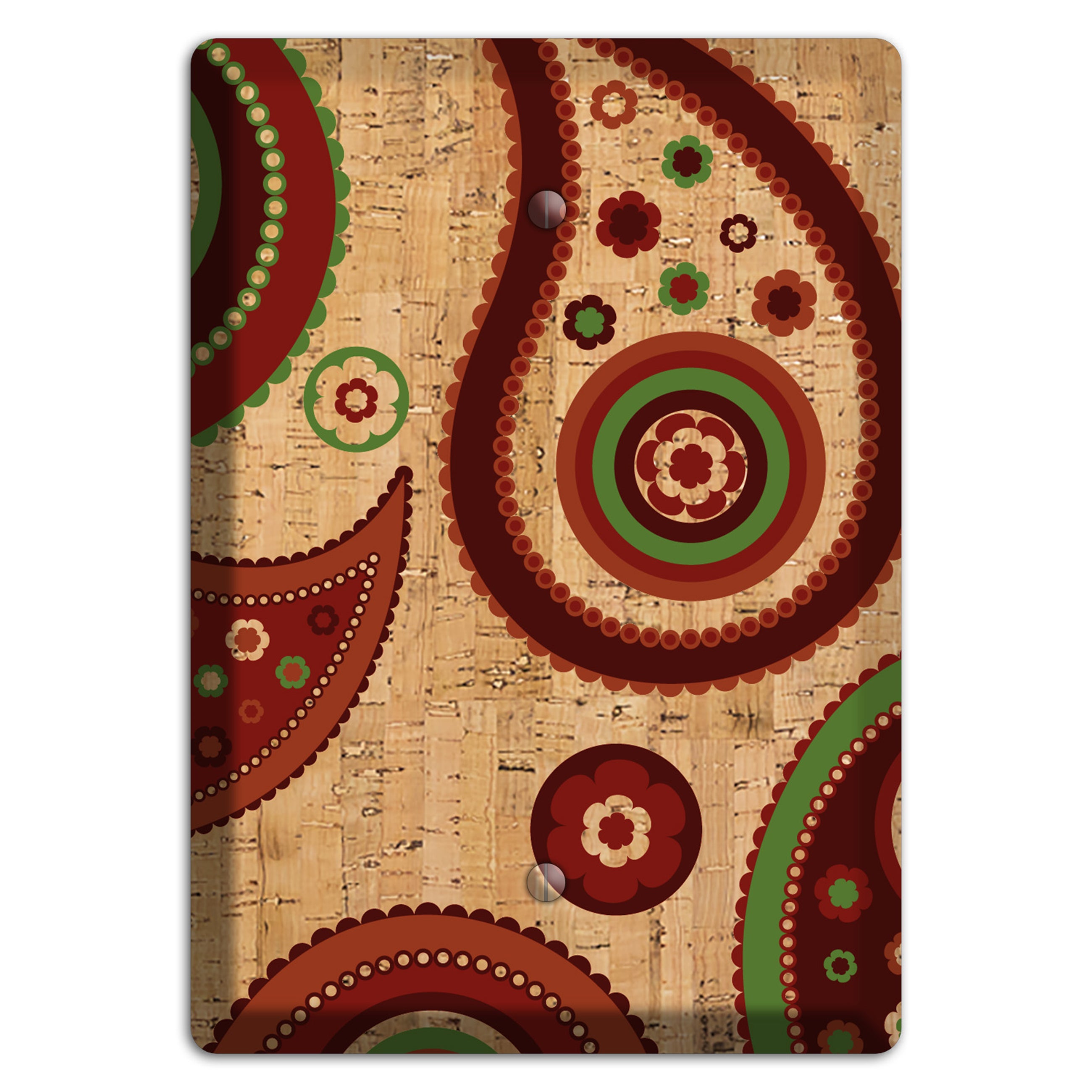 Paisley Cork Blank Wallplate