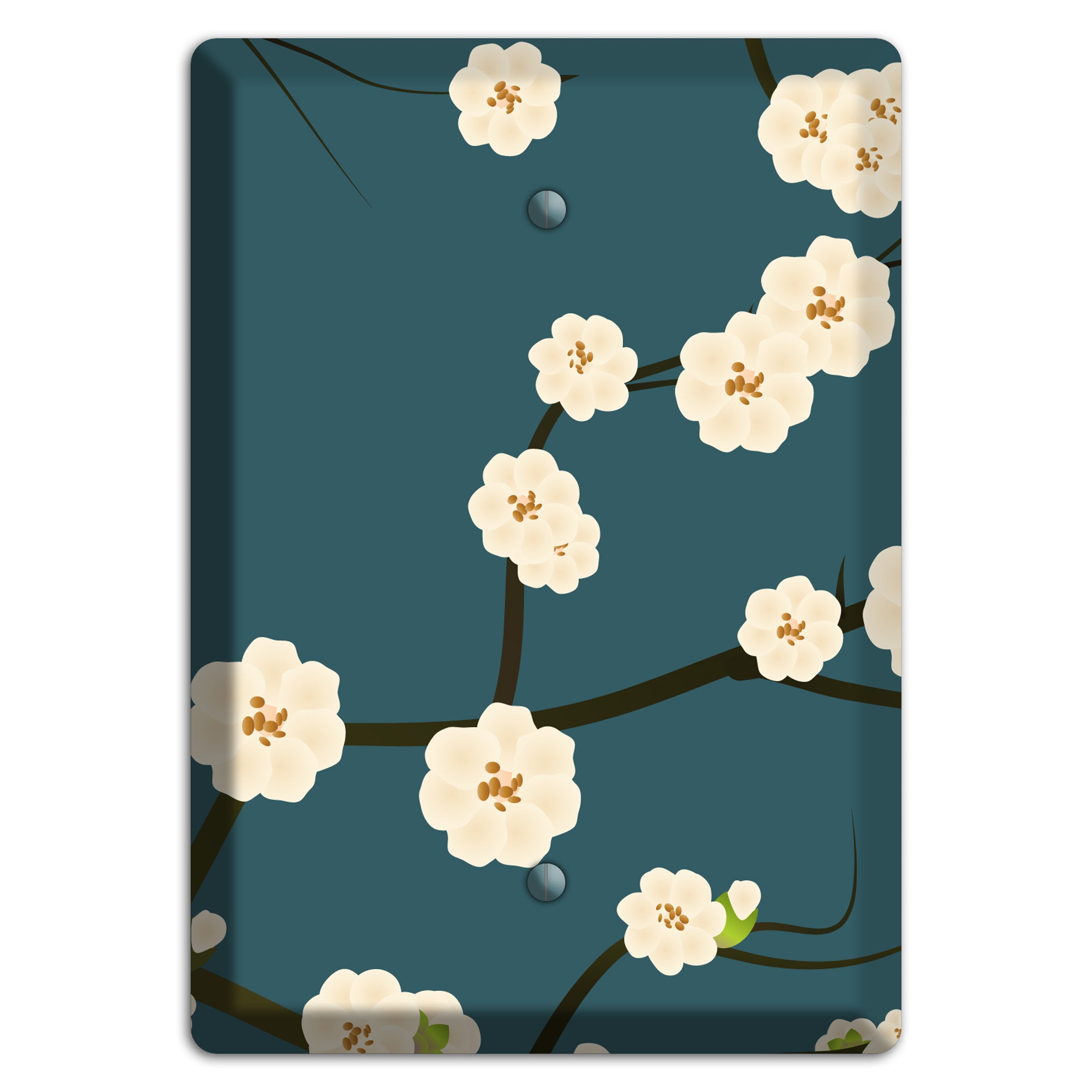 Blue Cherry Blossoms Blank Wallplate
