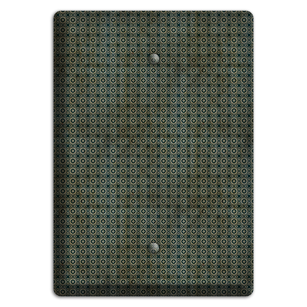 Dark Green Grunge Tiny Tiled Tapestry Blank Wallplate