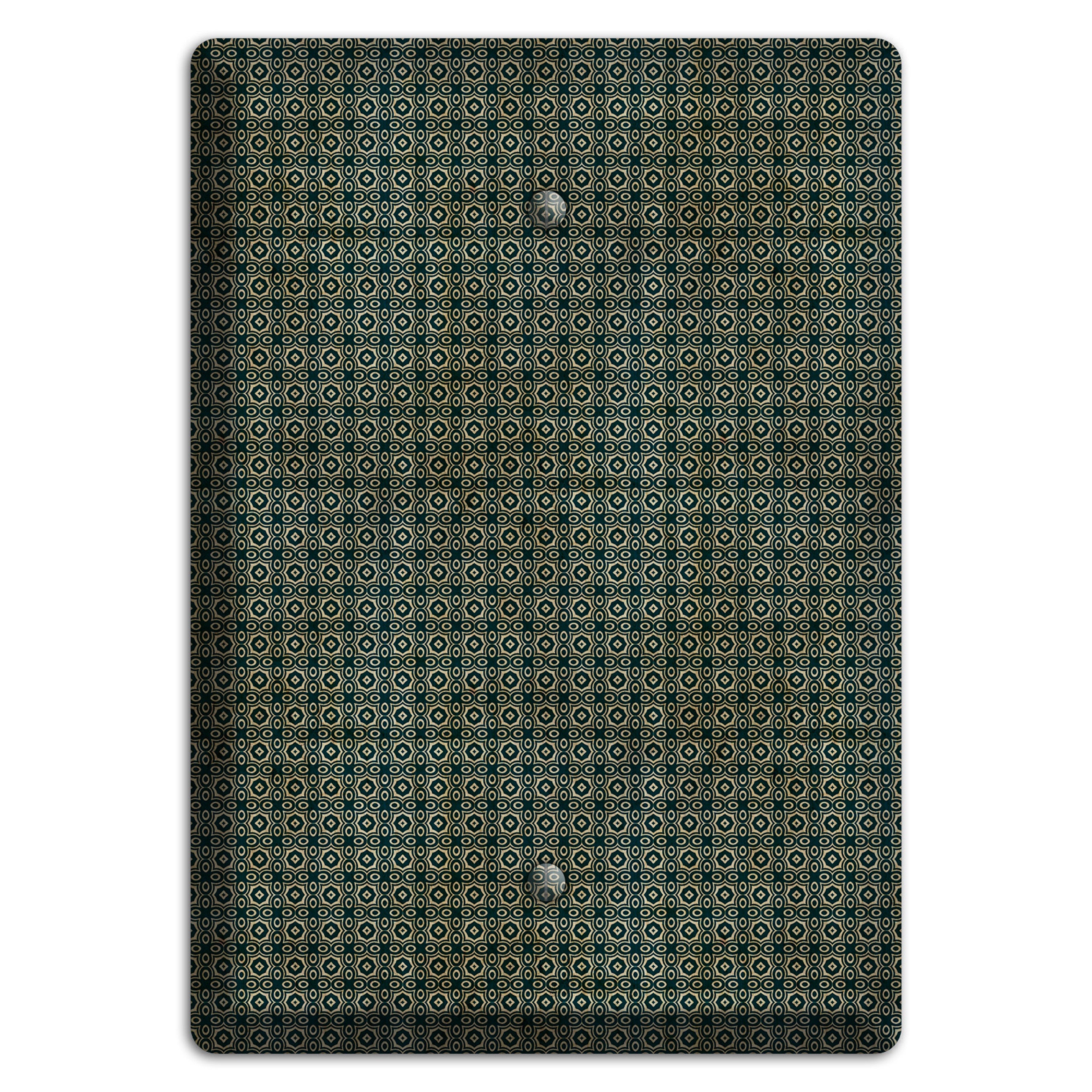 Dark Green Grunge Tiny Tiled Tapestry Blank Wallplate