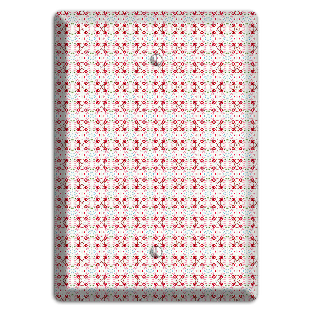 White with Red Ball and Stick Tapestry Blank Wallplate