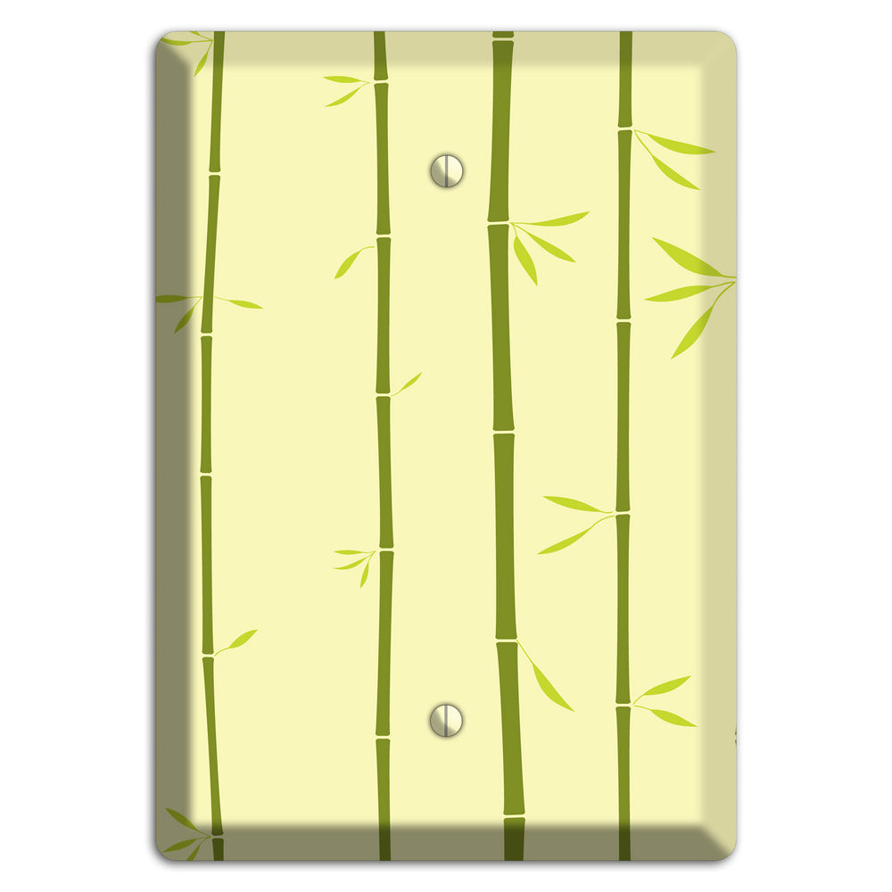 Yellow and Green Bamboo Blank Wallplate