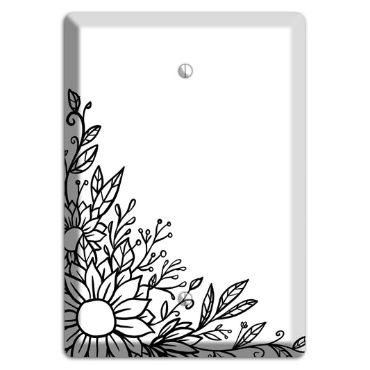 Hand-Drawn Floral 6 Blank Wallplate