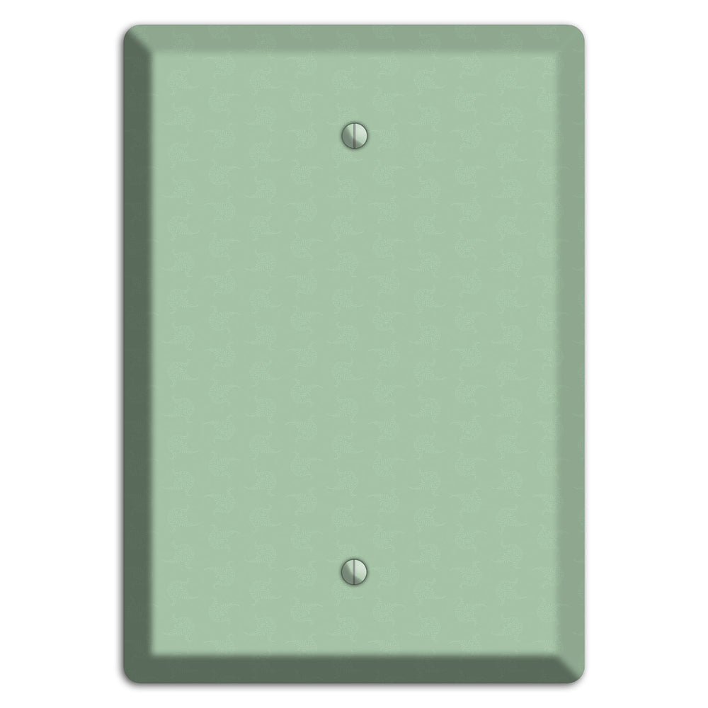 Sage Tiny Cartouche Blank Wallplate