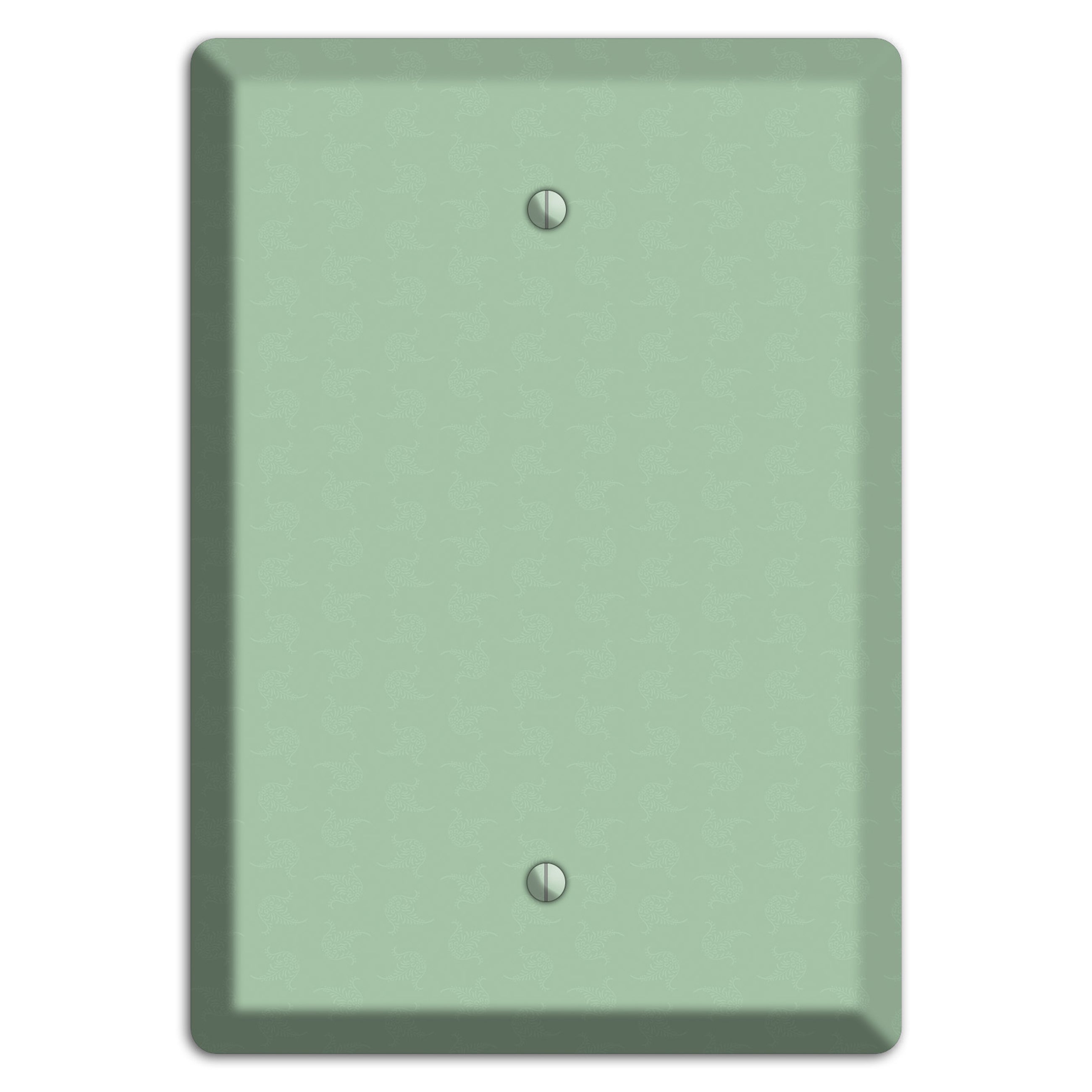 Sage Tiny Cartouche Blank Wallplate