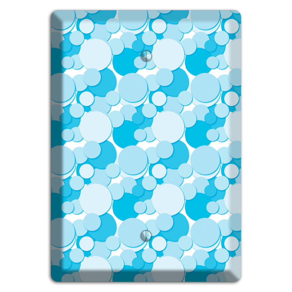 Multi Blue Bubble Dots Blank Wallplate