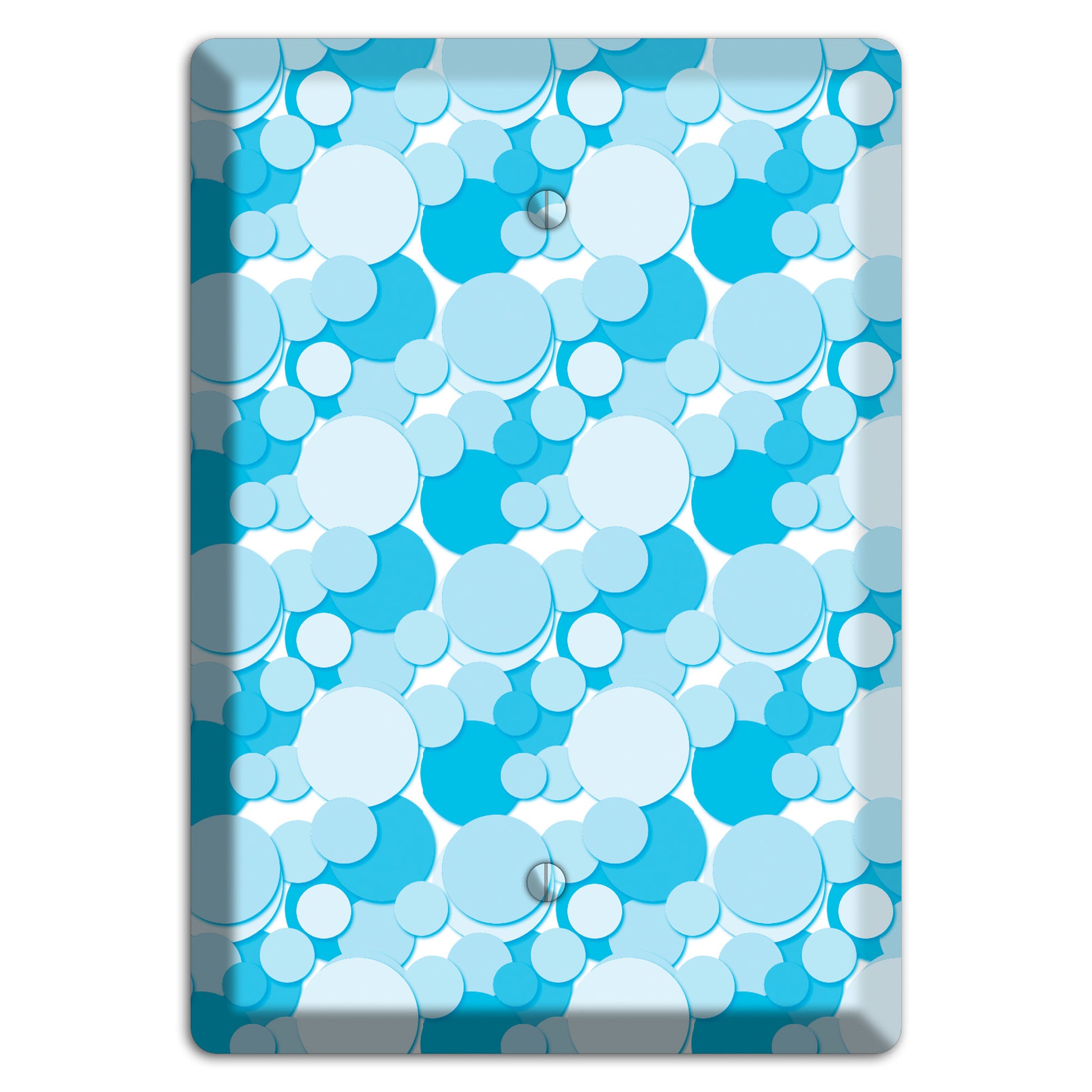 Multi Blue Bubble Dots Blank Wallplate