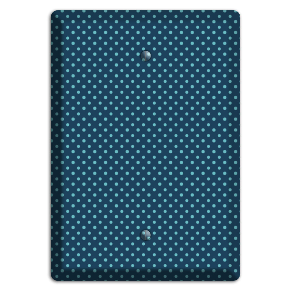 Multi Blue Tiny Polka Dots Blank Wallplate