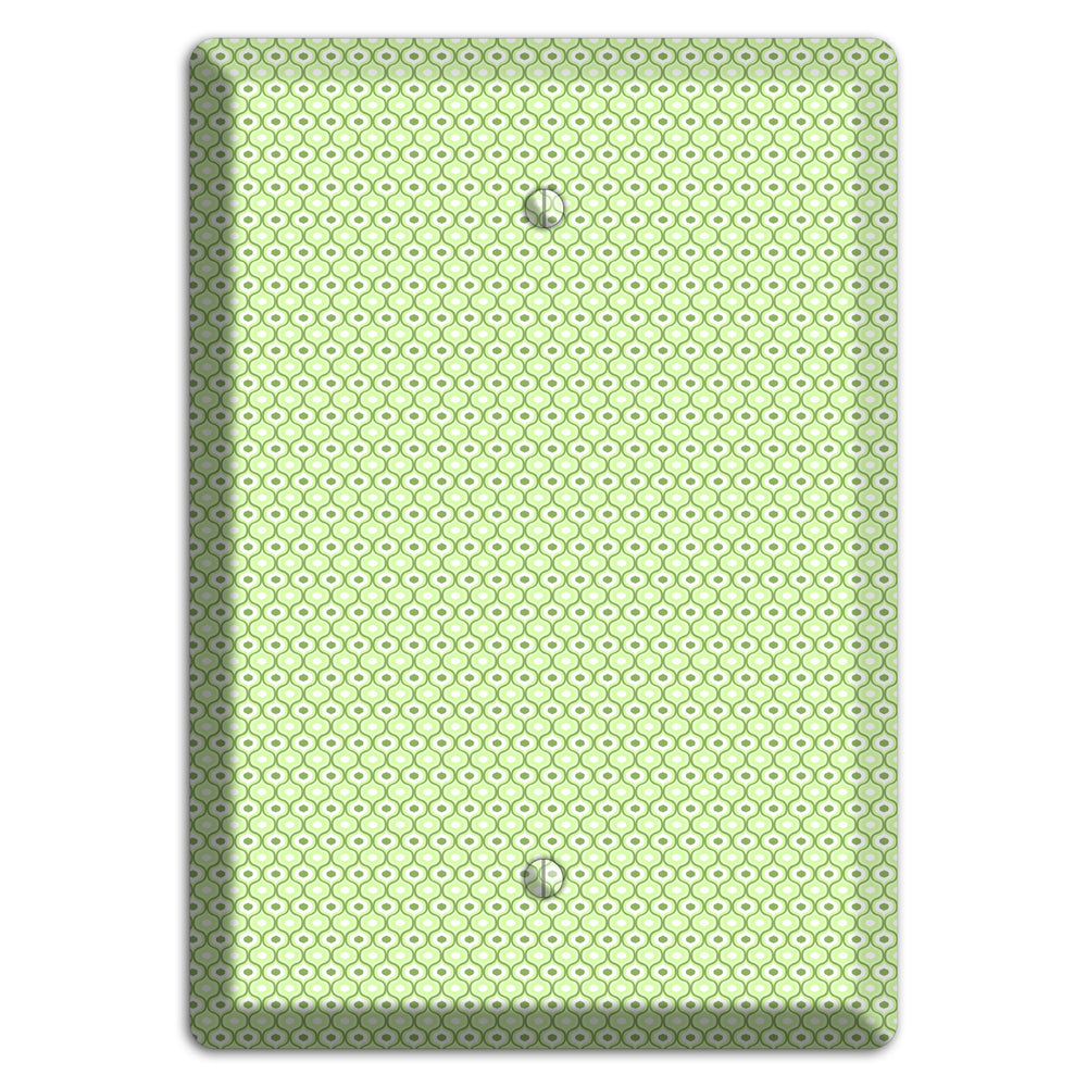 Multi Green Tiny Double Scallop Blank Wallplate