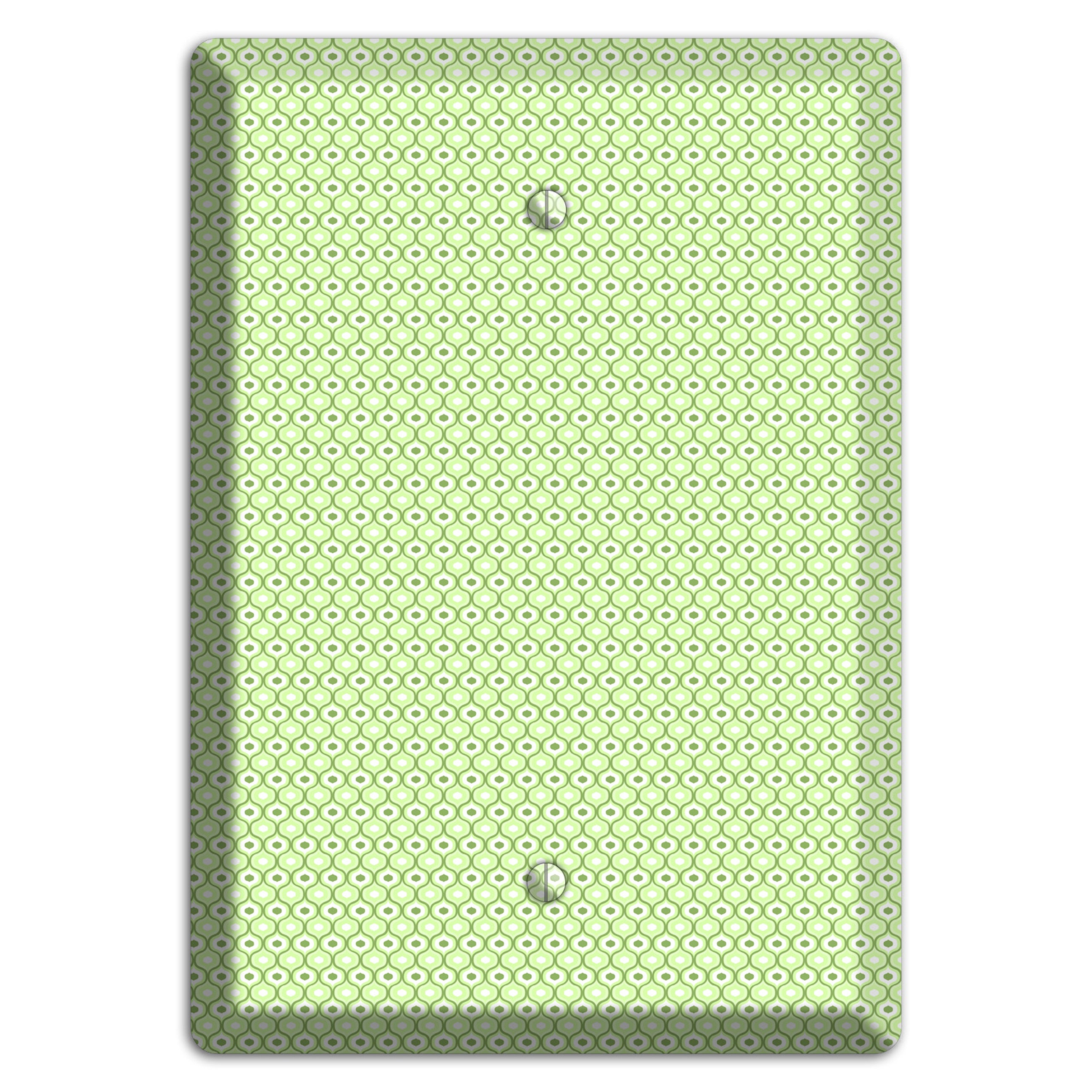 Multi Green Tiny Double Scallop Blank Wallplate
