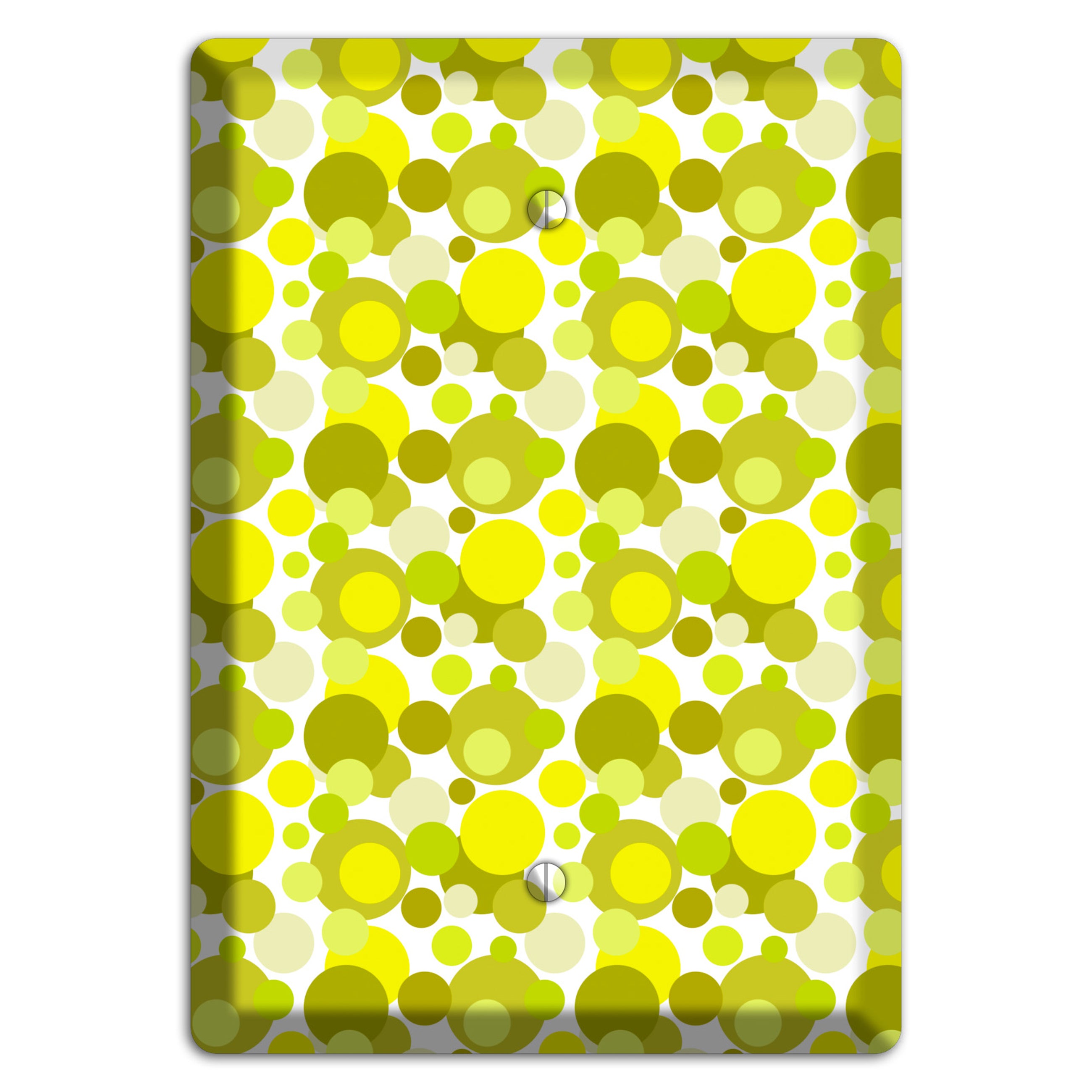 Multi Olive Bubble Dots Blank Wallplate