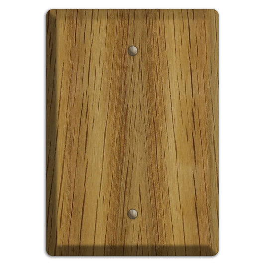 Unfinished White Oak Wood Single Blank Cover Plate