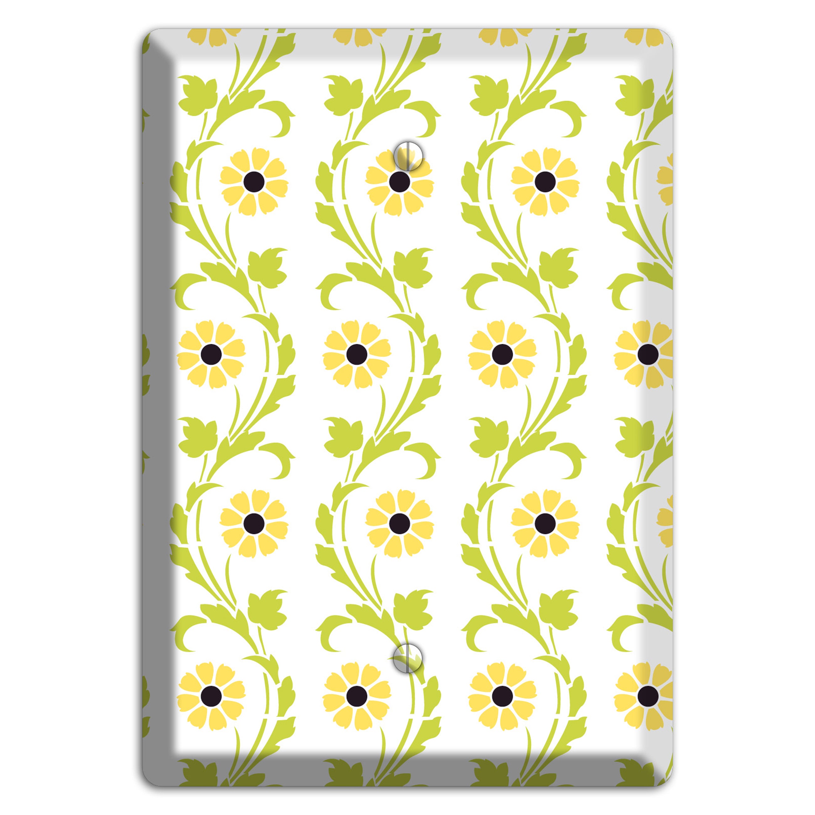 Green Vine Floral Blank Wallplate