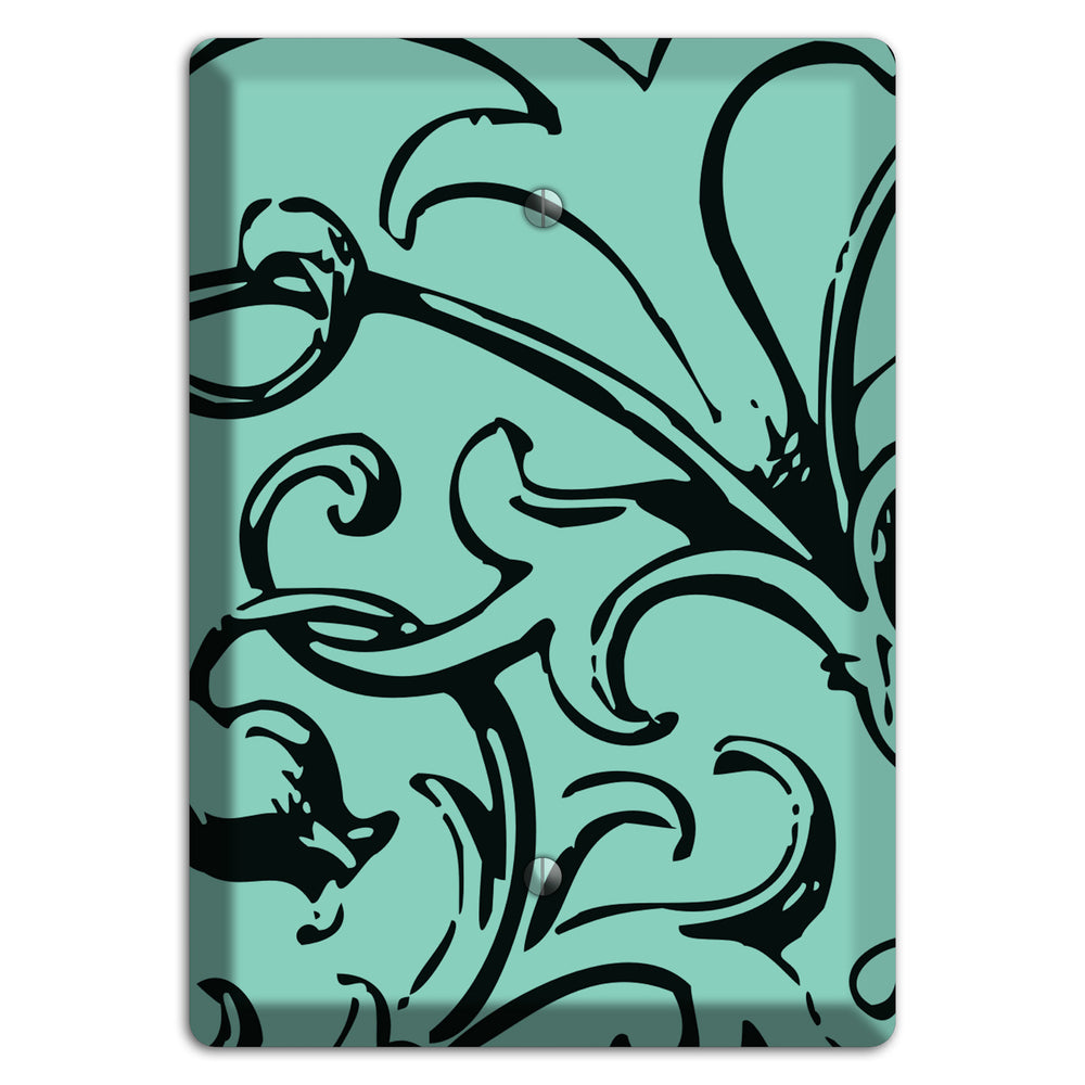 Victorian Aqua Blank Wallplate
