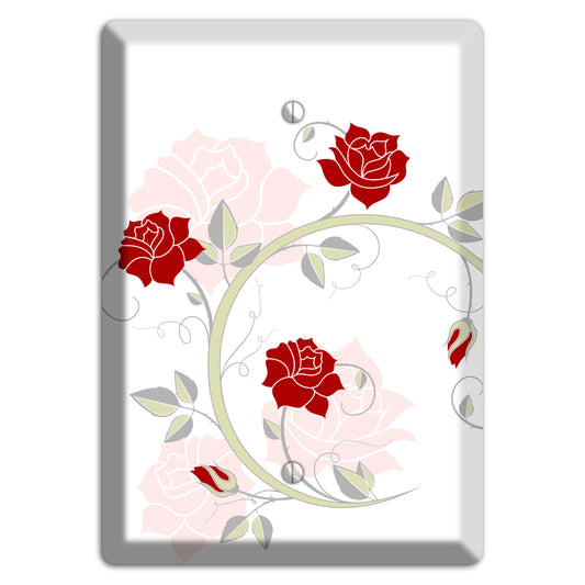 Red Rose Blank Wallplate
