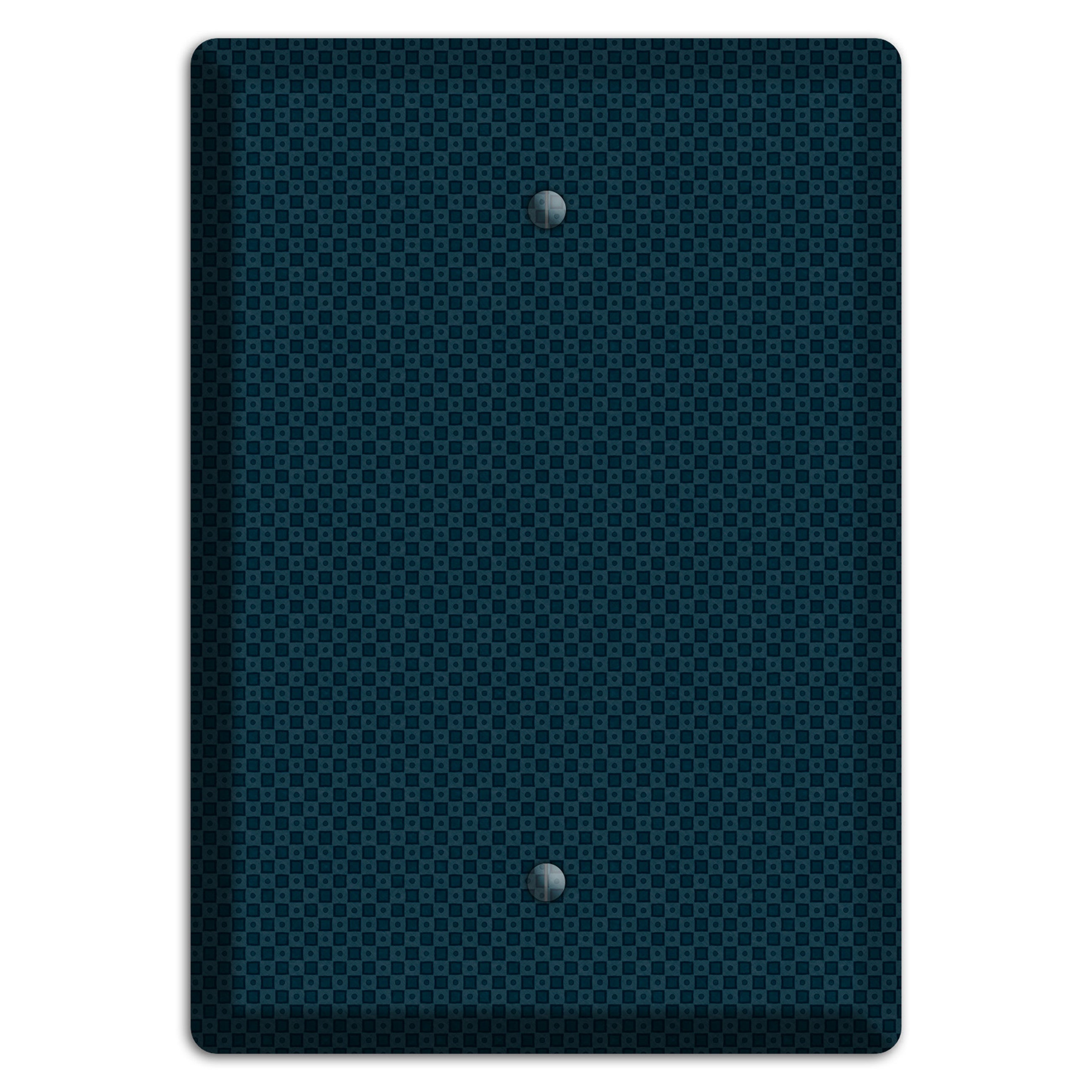 Navy Dots and Check Blank Wallplate