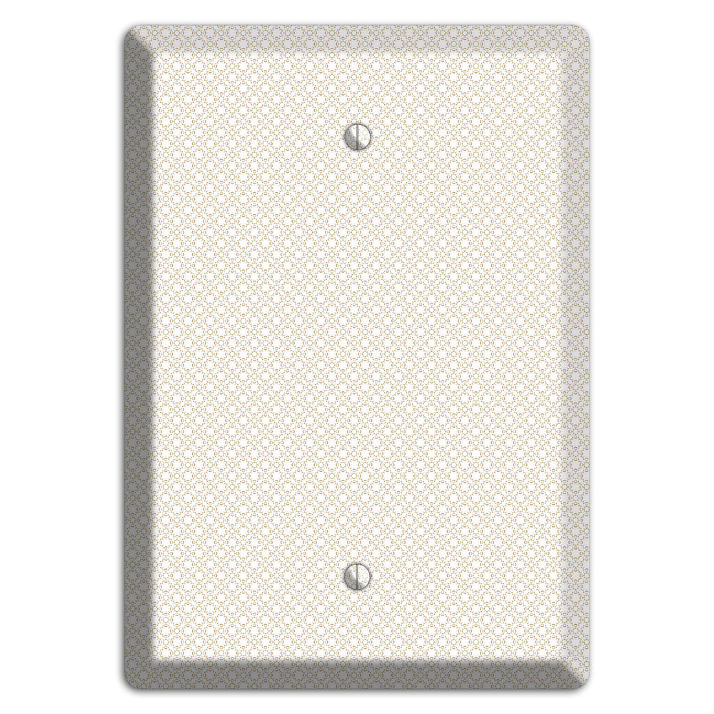 Off White Geometric Blank Wallplate