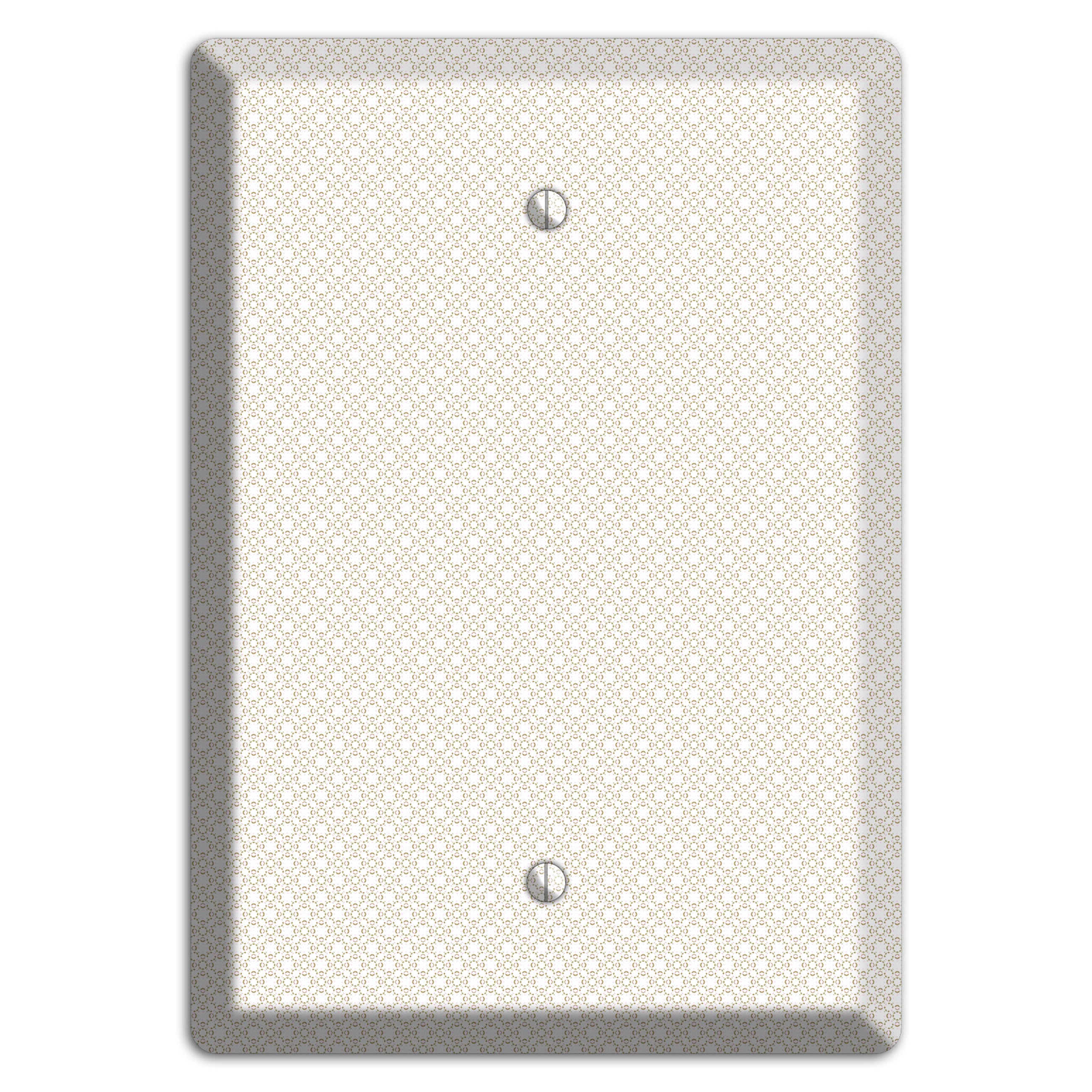 Off White Geometric Blank Wallplate