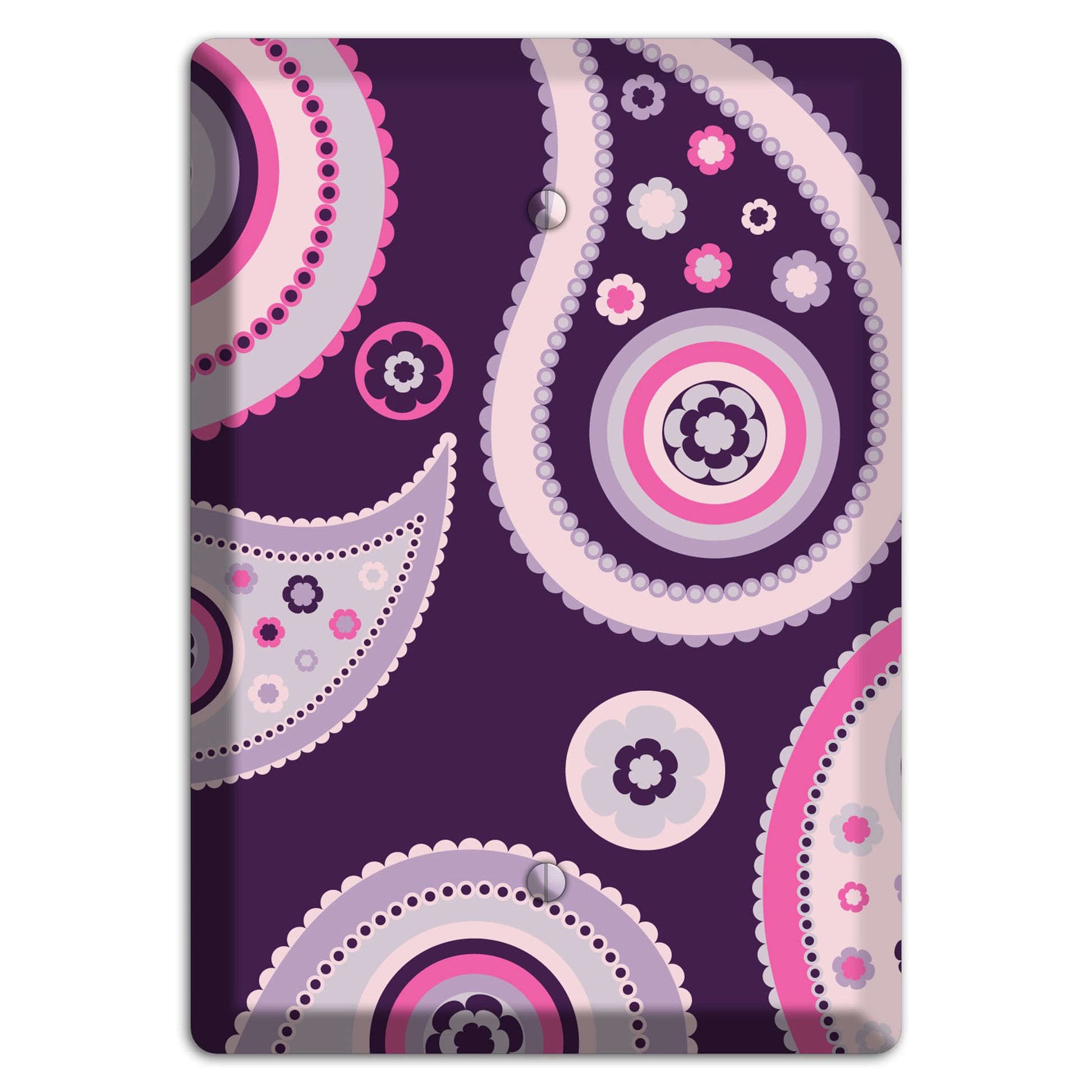 Purple Paisley Blank Wallplate