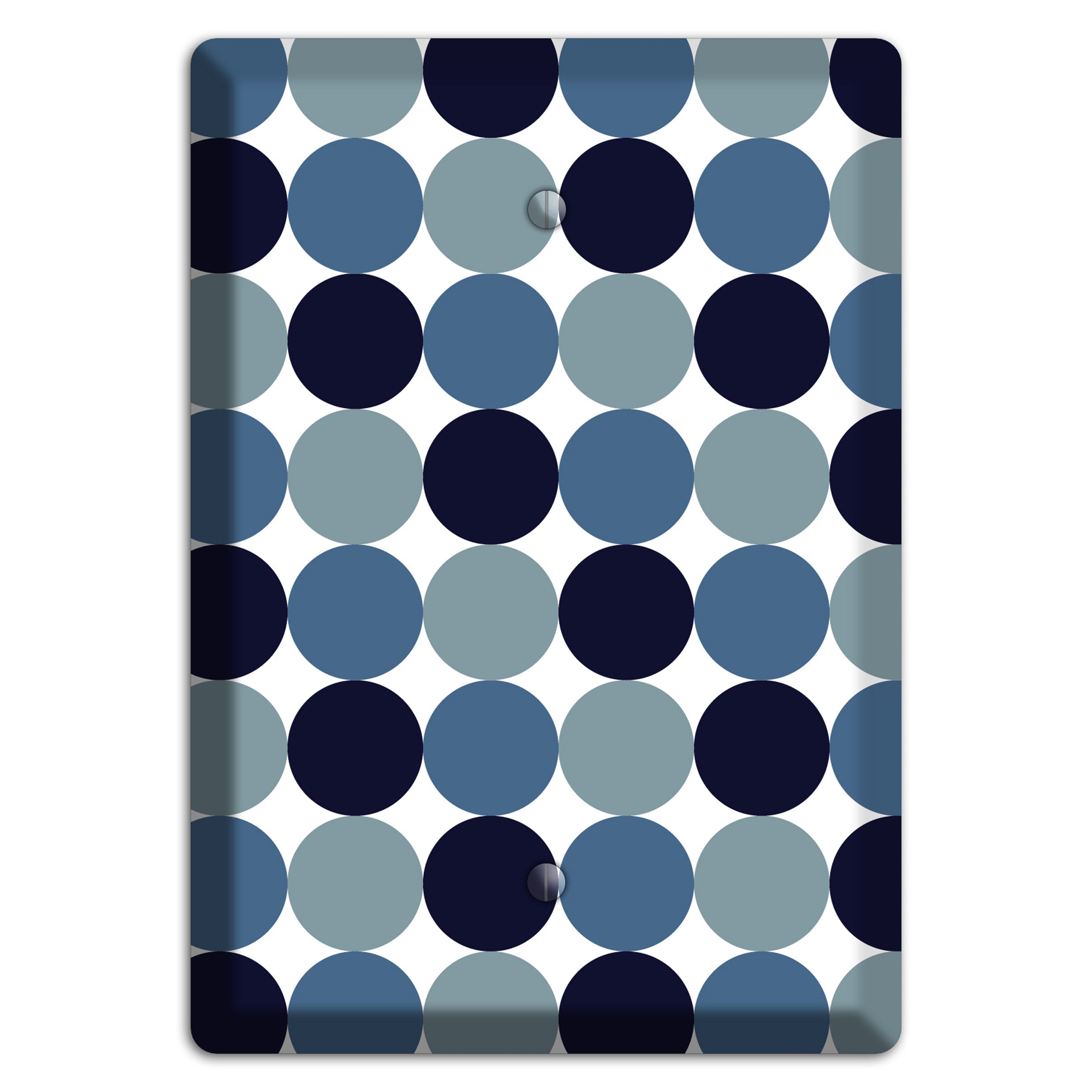 Multi Dusty Blue Tiled Dots Blank Wallplate