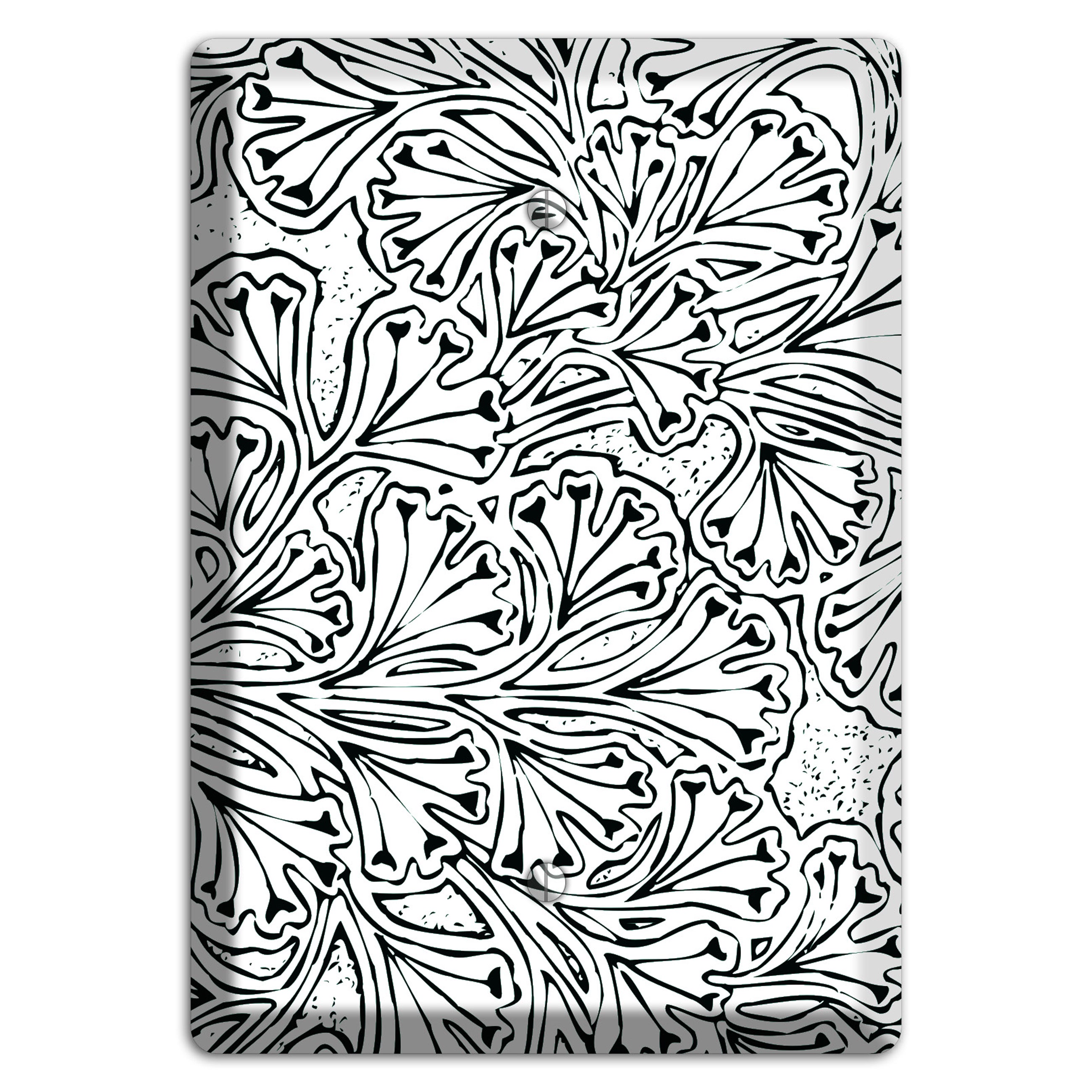 Deco Olive Interlocking Floral Blank Wallplate