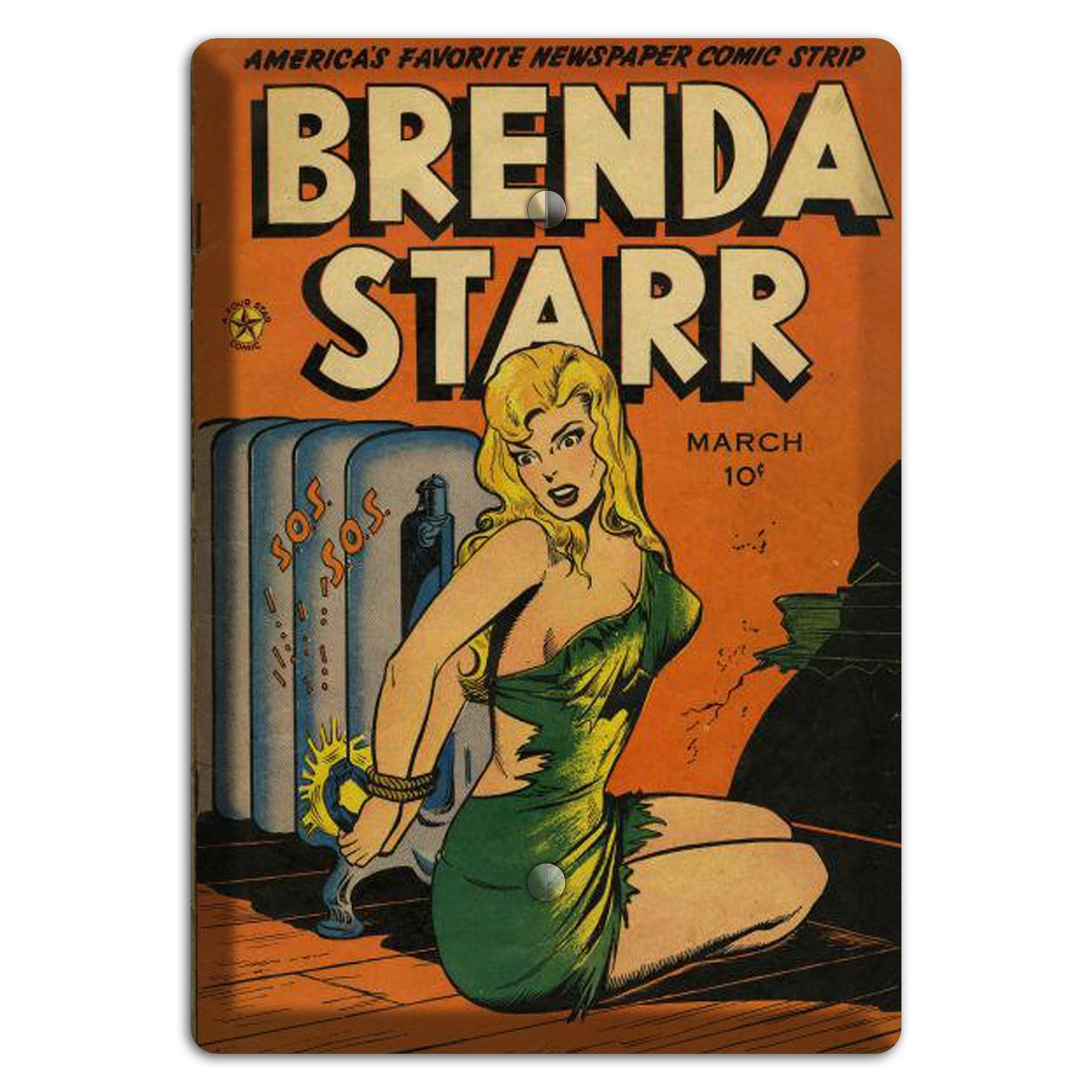 Branda Starr Vintage Comics Blank Wallplate