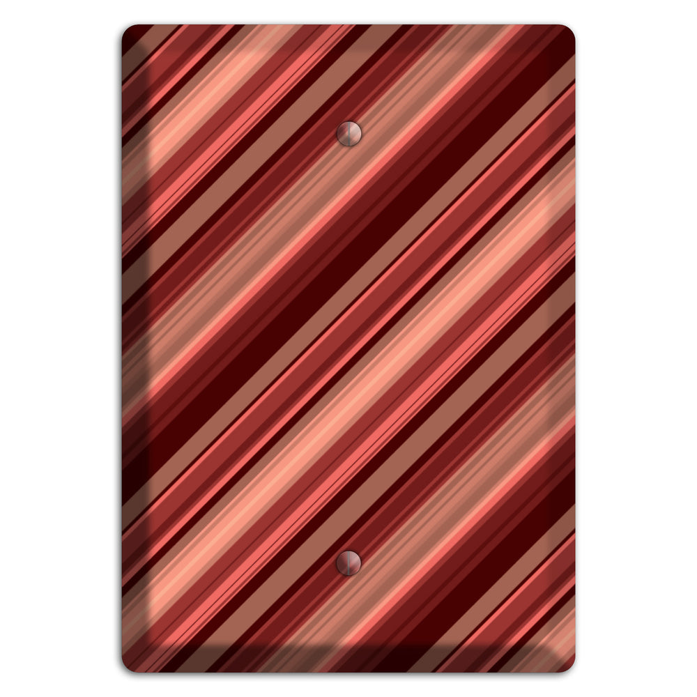Red Stripes Blank Wallplate