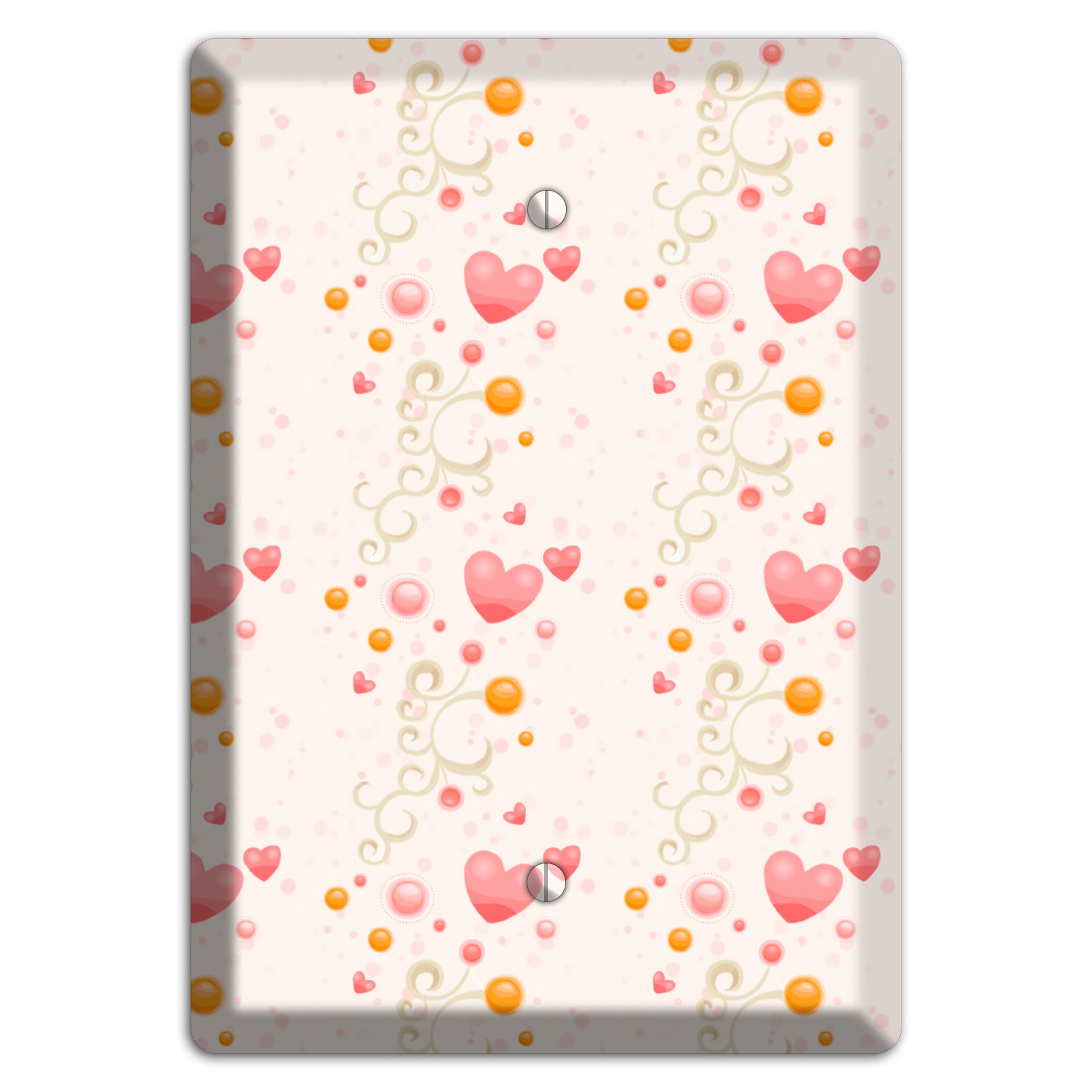 Bubbly Hearts Blank Wallplate